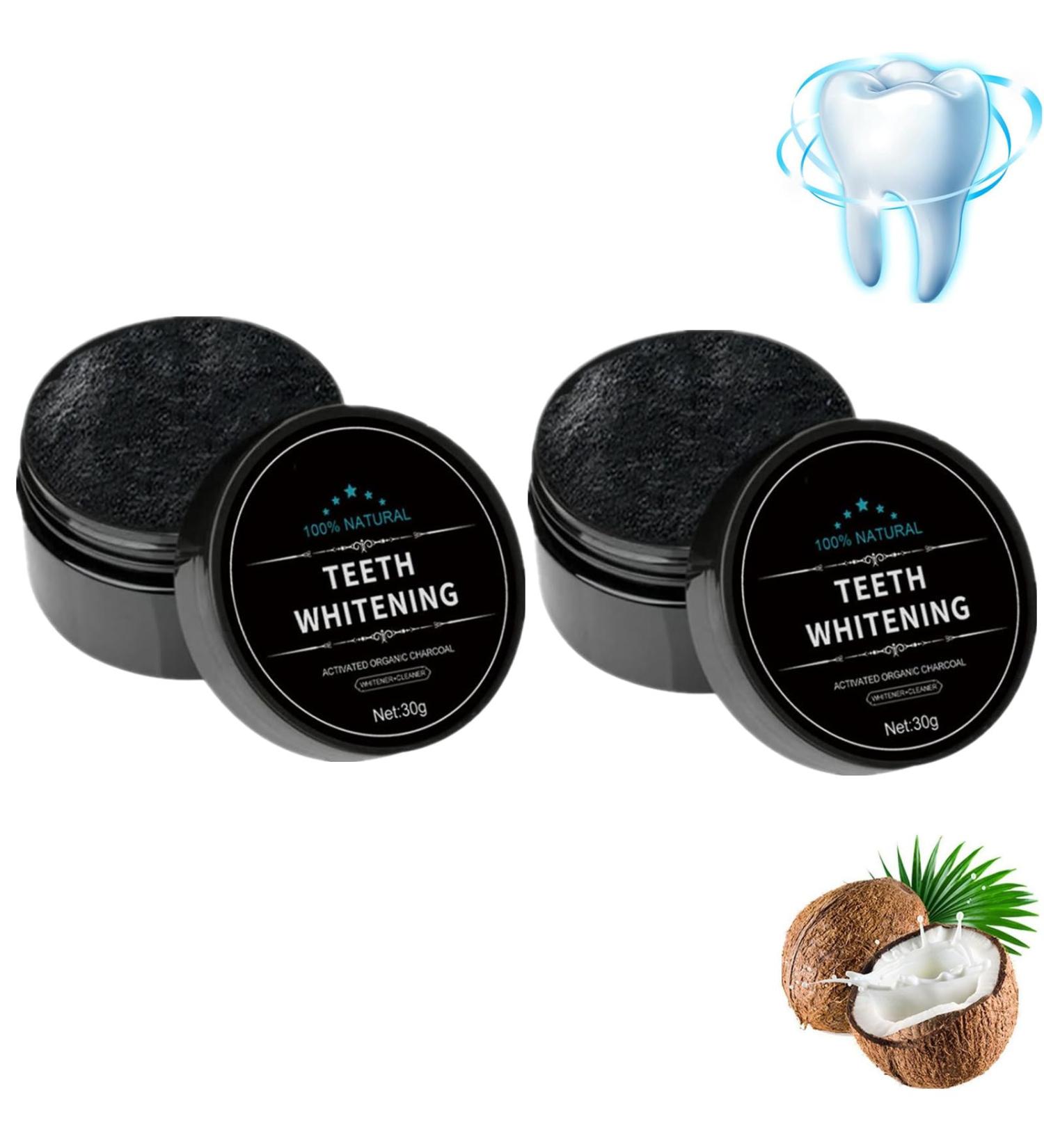 Natural Charcoal Tooth Elevator Powder for Whitening & Cleaning | 2 Pieces - Activated Carbon Tooth Care - Buy Online on GoSupps.com