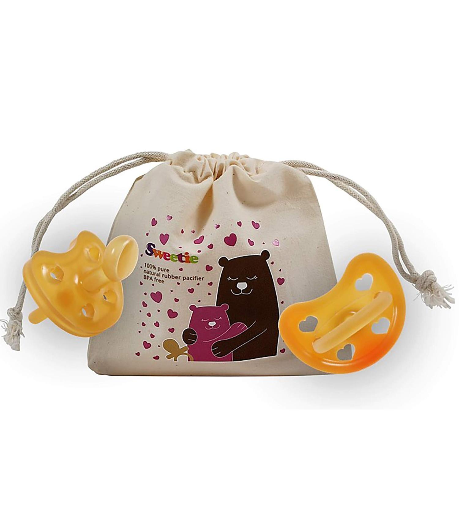 SWEETIE Heart Shape Rubber Orthodontic Pacifier | 1 Count (0-6 Small) - Buy Online on GoSupps.com