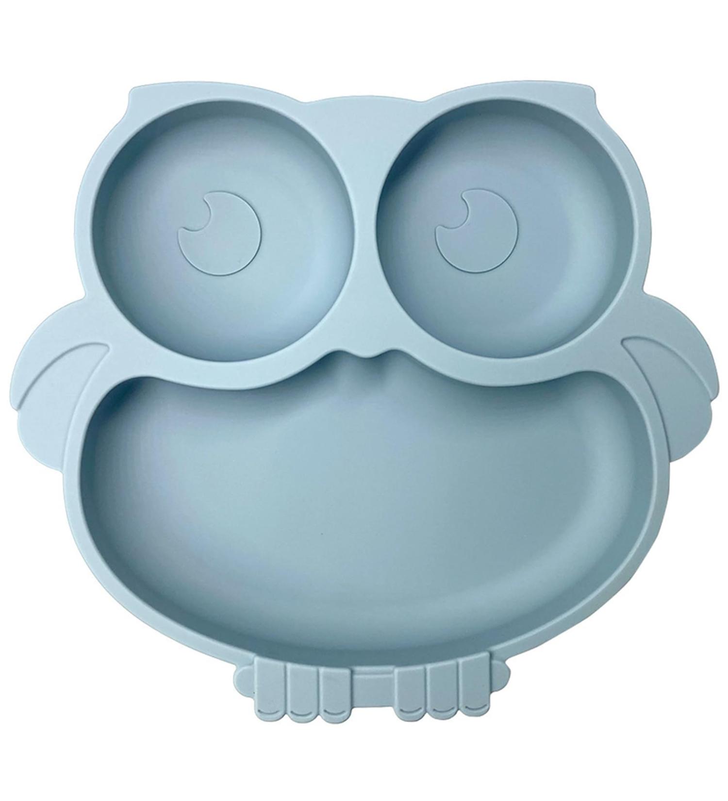 BPA-Free Silicone Baby Suction Plate for Toddlers - Dishwasher & Microwave Safe - Blue - Buy Online on GoSupps.com