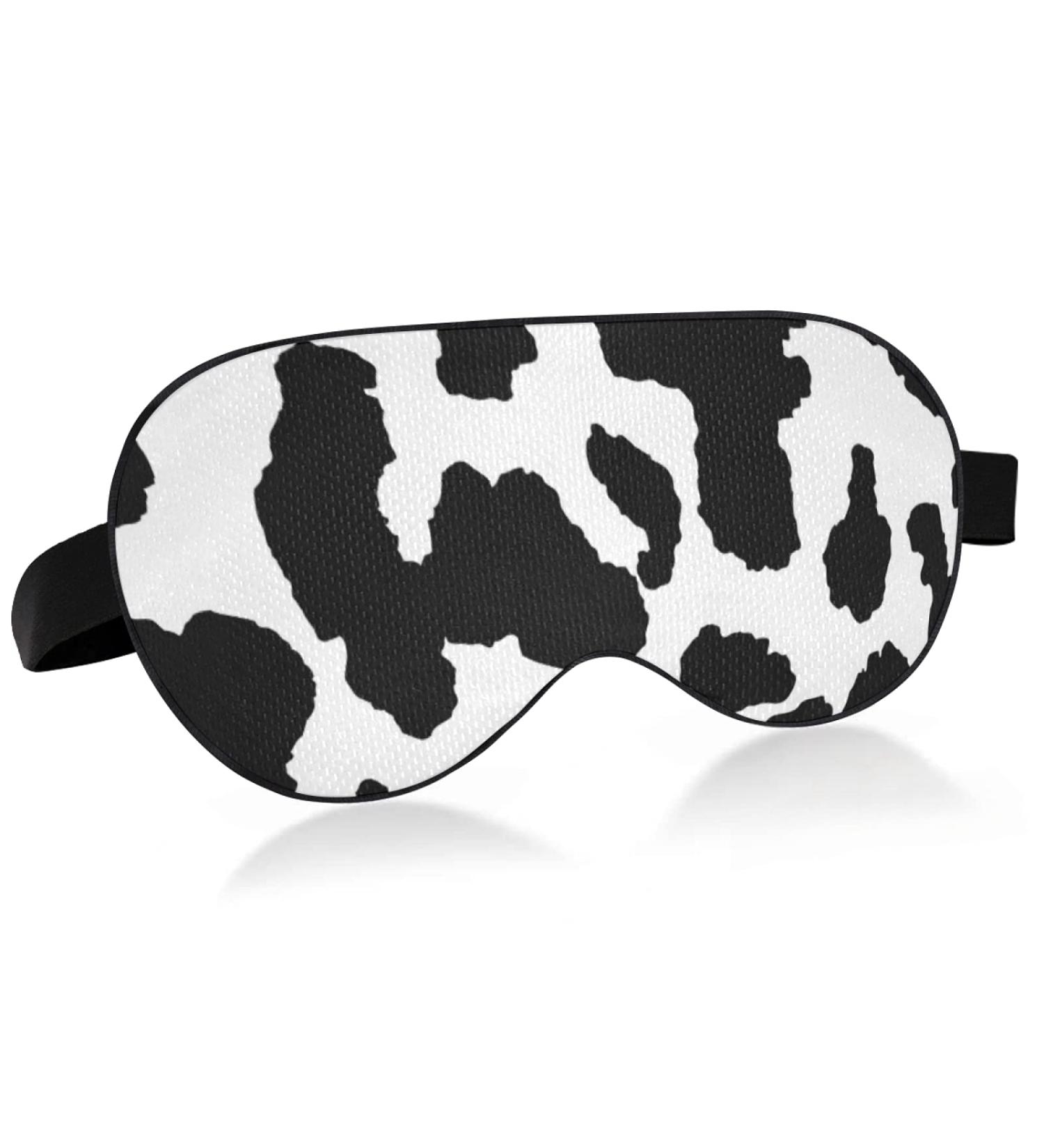 Breathable Xigua Sleeping Mask | Cool Eye Cover for Summer | Elastic Contoured Blindfold for Women & Men | Cute Cow Print Design - Buy Online on GoSupps.com
