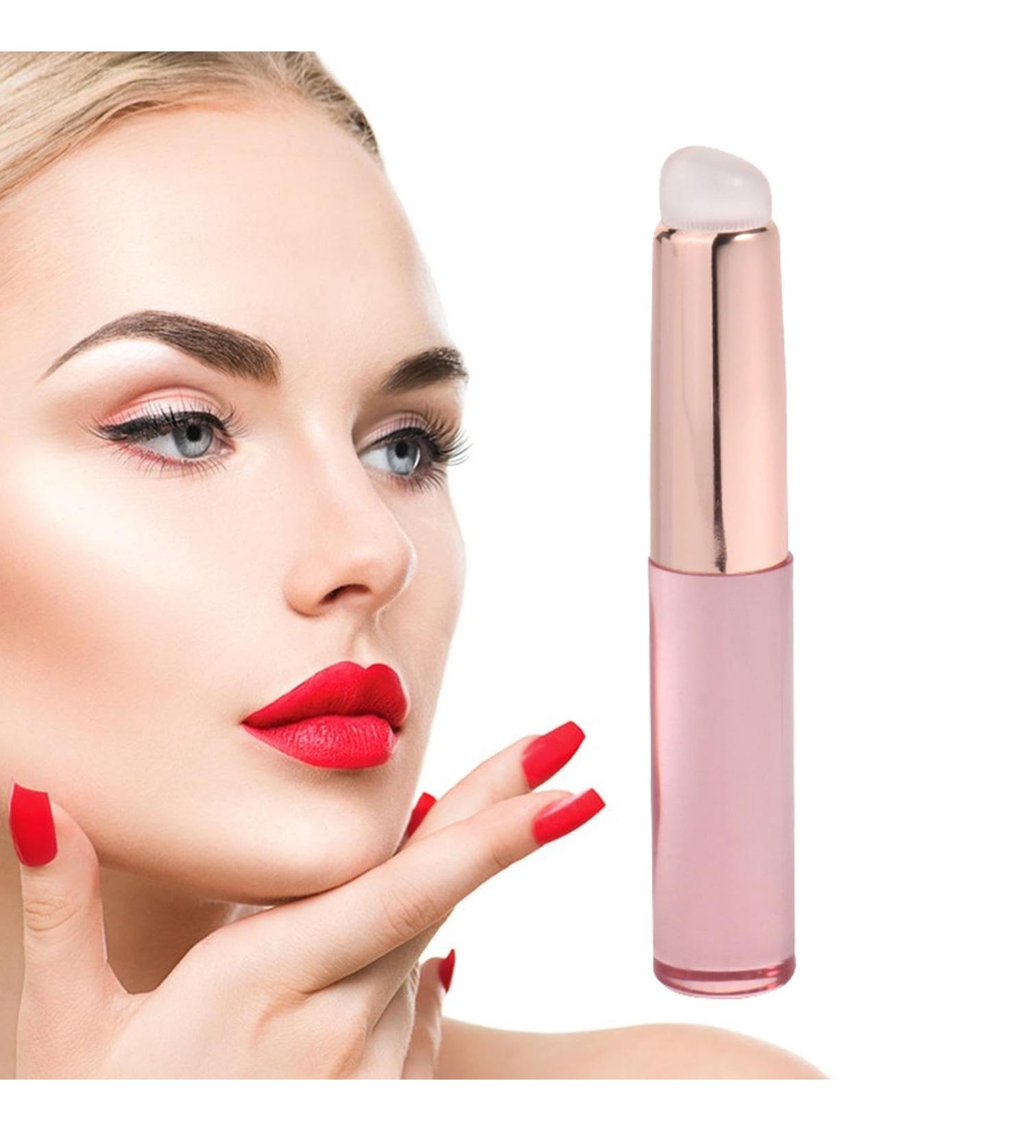 Huayeex Lip Balm Applicator | Silicone Mini Lip Brush | Versatile Reusable Mini Brush with Cover Perfect for Lipstick Concealer Applicator Transparent - Buy Online on GoSupps.com