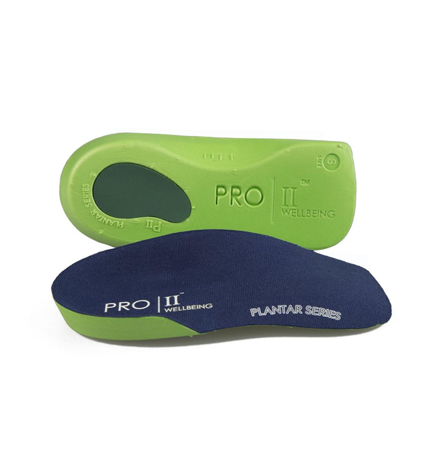 Pro11 Wellbeing Orthopedic Insoles for Plantar Fasciitis & Metatarsalgia - 3/4 Length Ultra Thin Heel Pad - Buy Online on GoSupps.com
