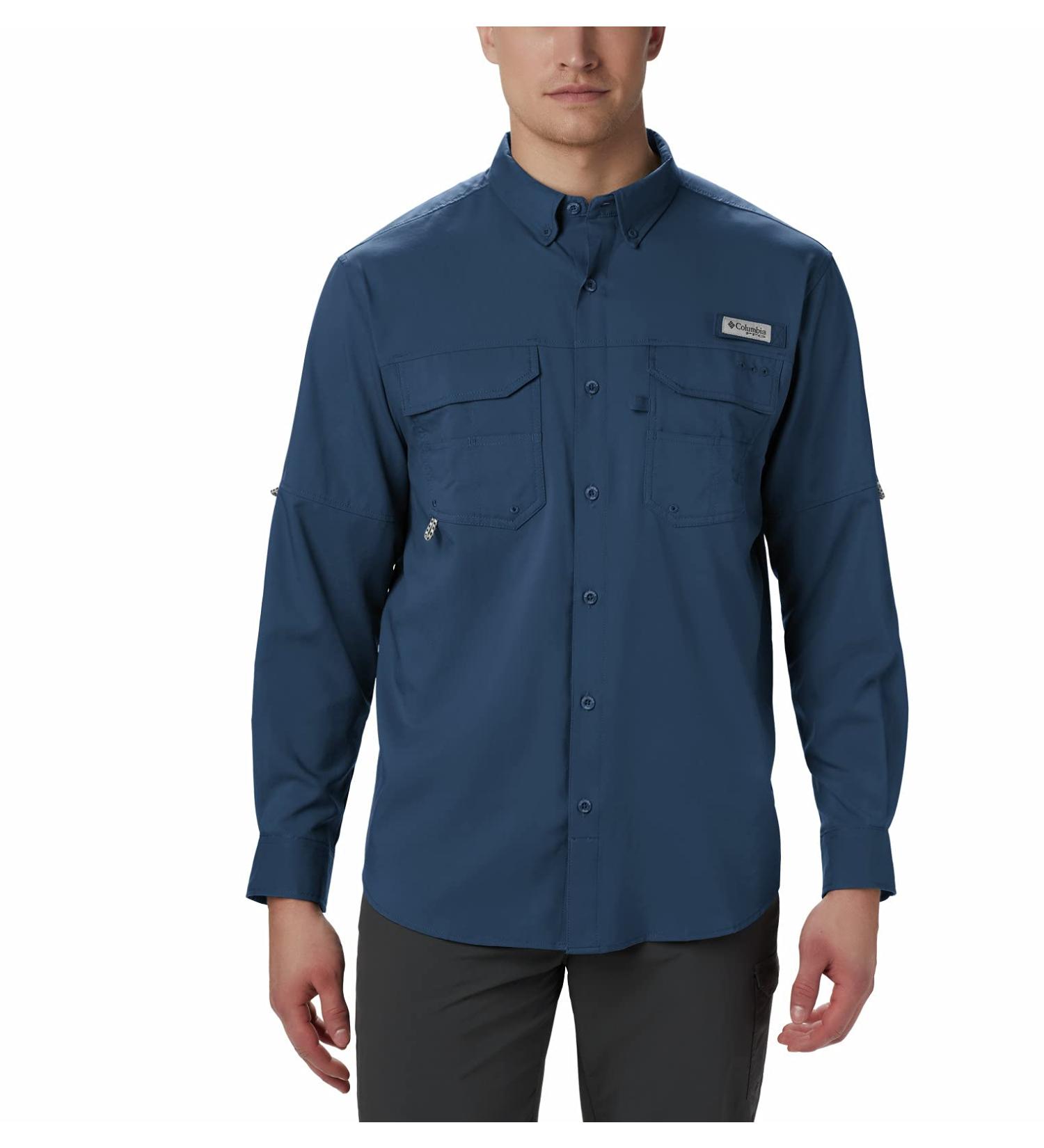 Columbia Men's Blood and Guts III Long Sleeve Woven Shirt - Carbon, X-Large - Buy Online on GoSupps.com