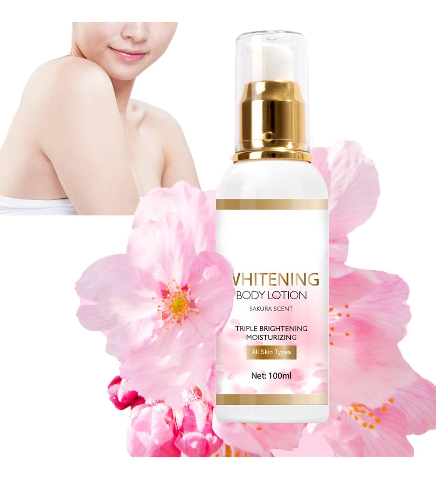 Sakura Body Lotion Hydrating Body Cream for Dry Skin Cherry Blossom Body Moisturiser Deep Nourishing & Improve Skin Condition - Buy Online on GoSupps.com