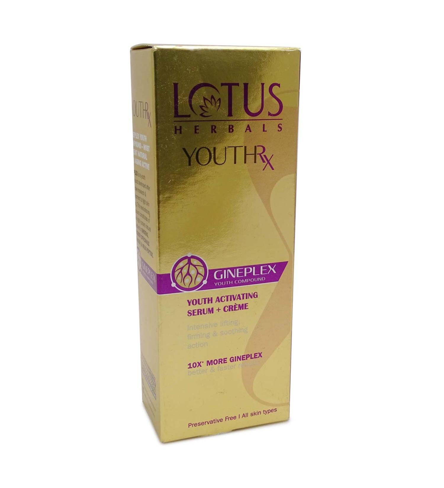 Lotus Herbals Youthrx Youth Activating Serum + Creme 30Ml | Anti-Aging Skincare | International Shipping Available - Buy Online on GoSupps.com