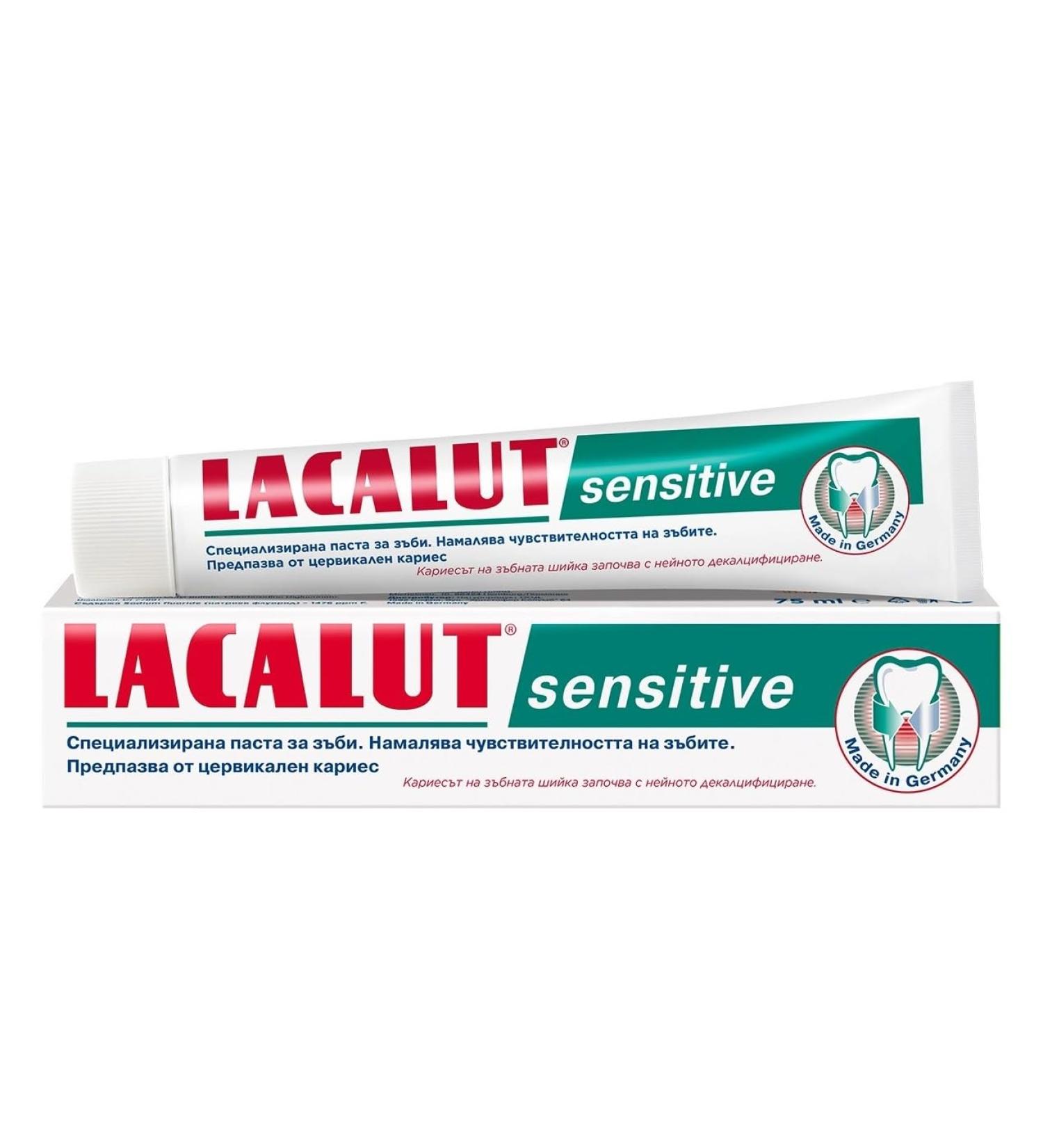 Lacalut Extra Sensitive Toothpaste 75ml - Soothing Relief for Sensitive Teeth | Buy Online Internationally - Buy Online on GoSupps.com