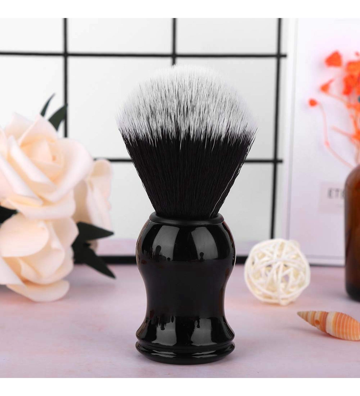 Premium Razor Brush for Men | Travel & Home Use Shaving Brush | Pure Black Nylon - Ideal for Barbers and Hairdressing Salons - Buy Online on GoSupps.com