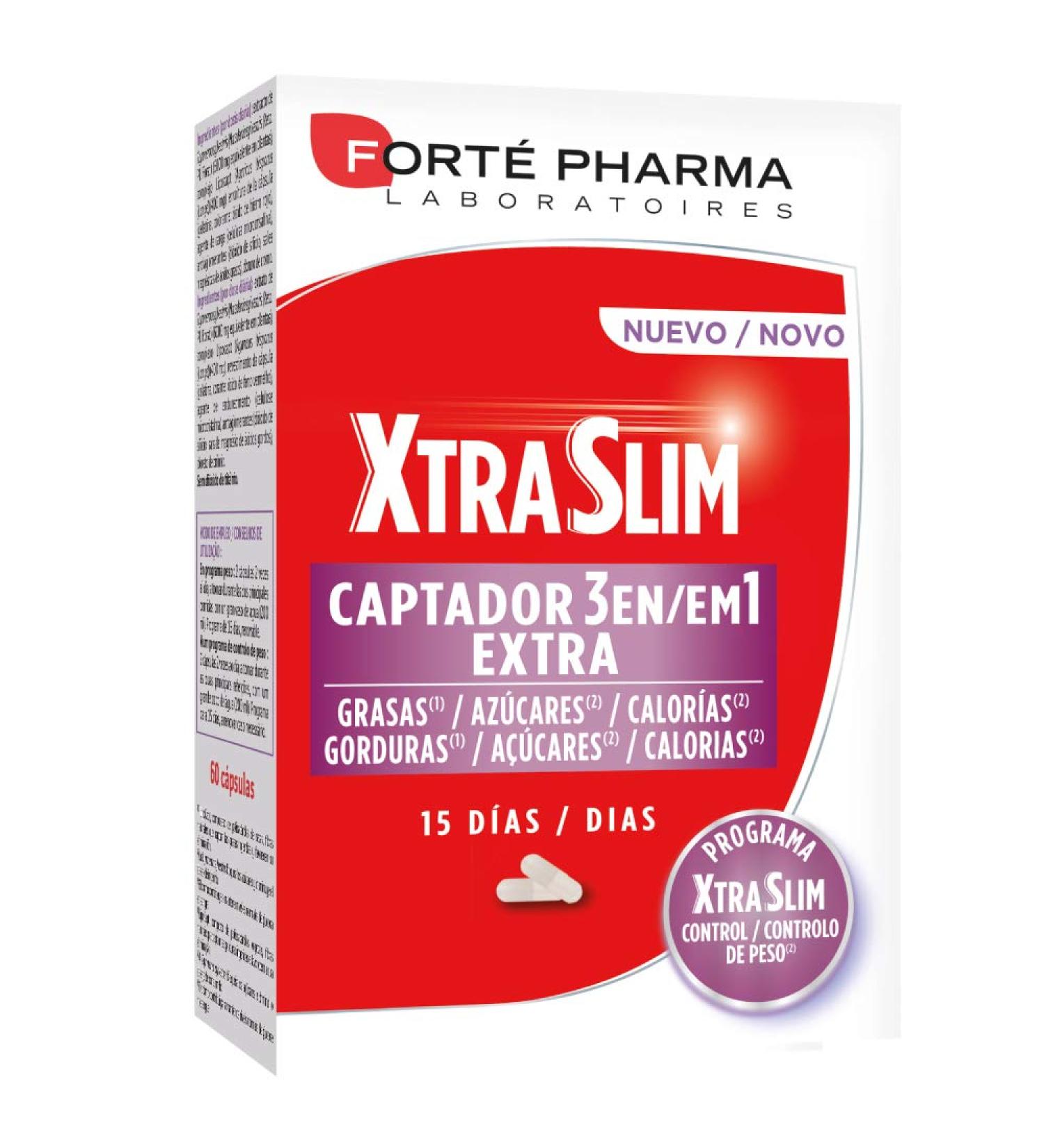  Forte Pharma XTRASLIM 3-in-1 Extra Capillary Supplement 60 Capsules - Buy Online on GoSupps.com