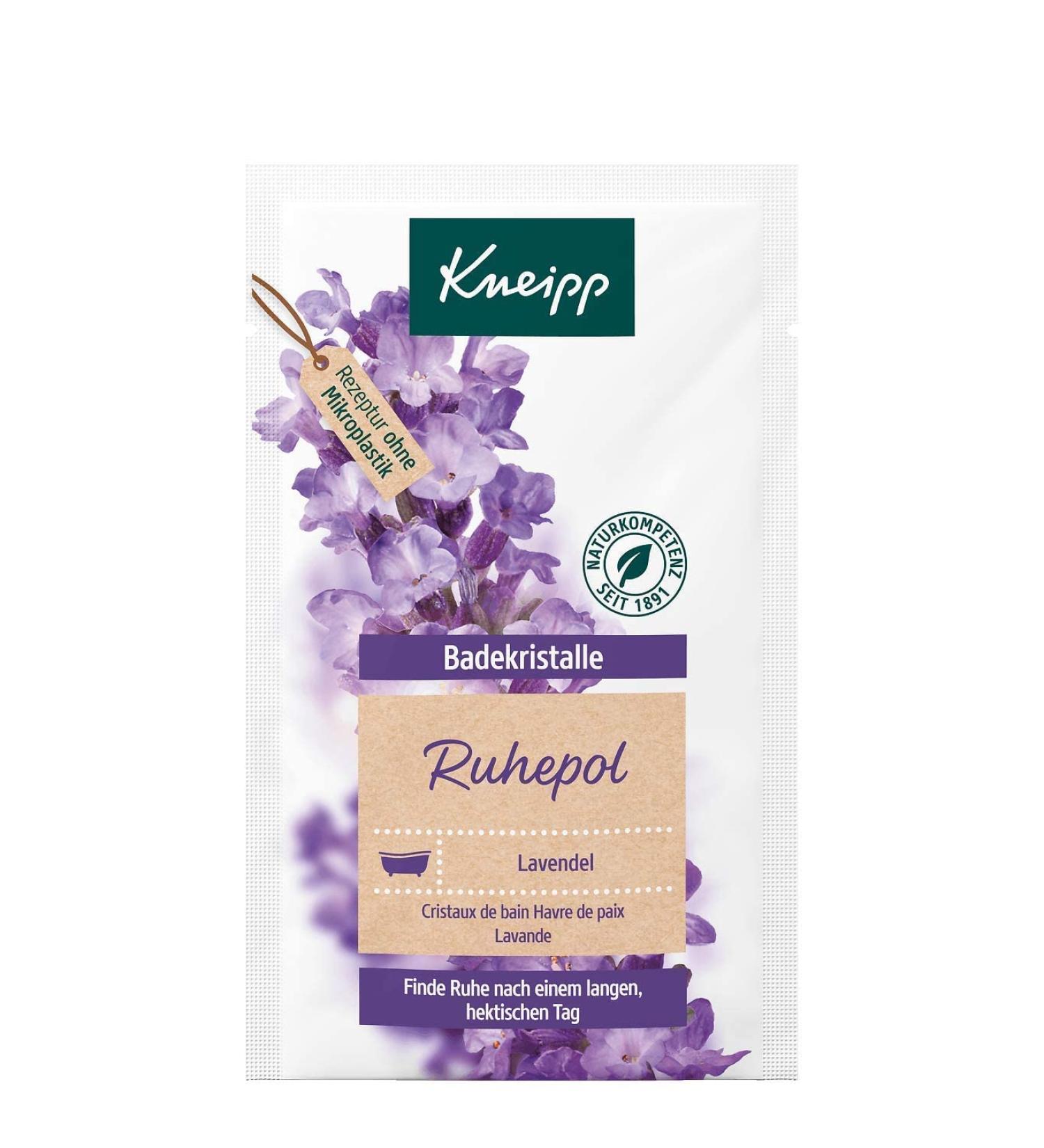 Kneipp Bath Crystals Ruhepol - Relaxing Lavender Soak for Peaceful Evenings | 60g - Buy Online on GoSupps.com