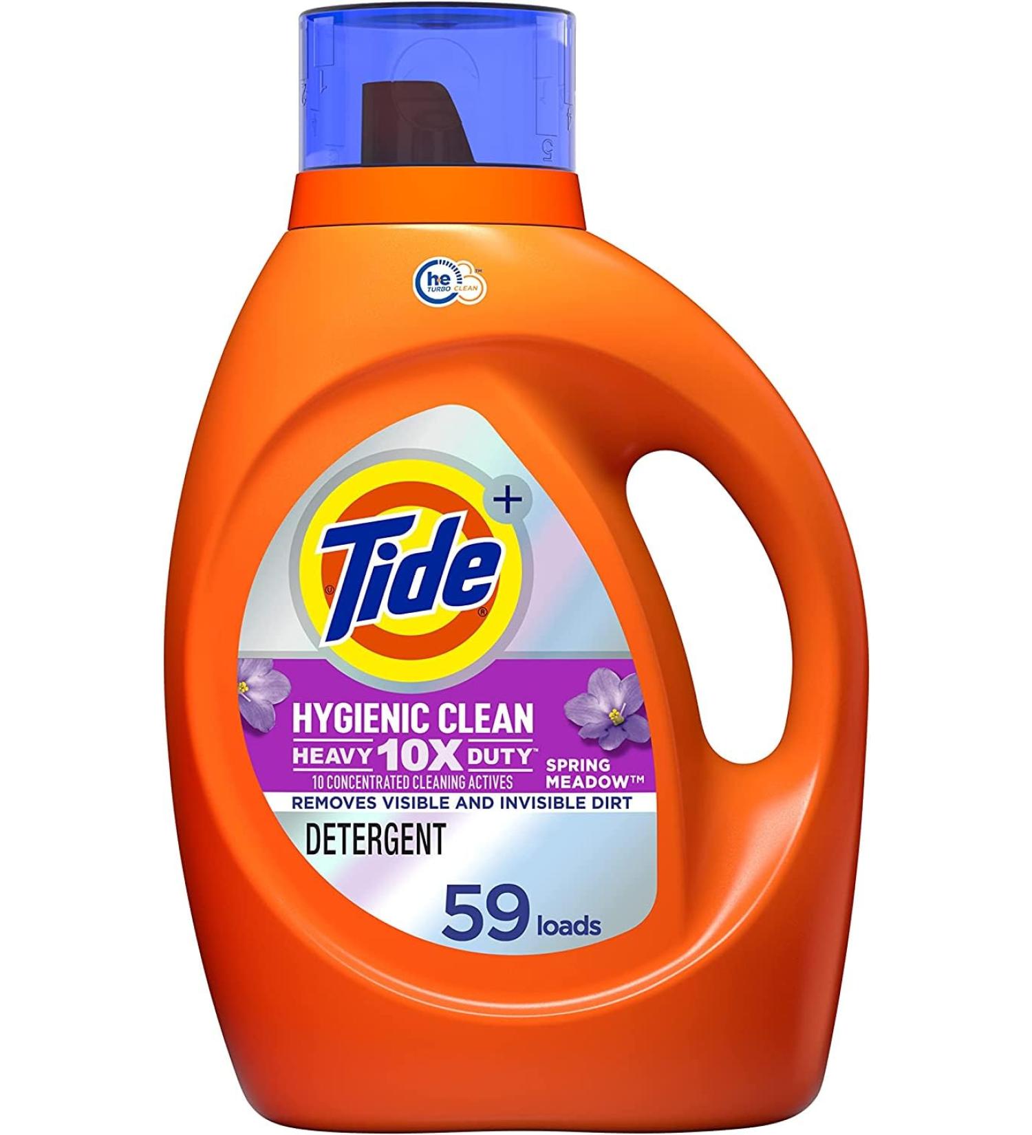 Tide Hygienic Clean Heavy 10X Duty Laundry Detergent Liquid Spring Meadow - 59 Loads 92 Fl Oz - HE Compatible | Buy Internationally  - Buy Online on GoSupps.com