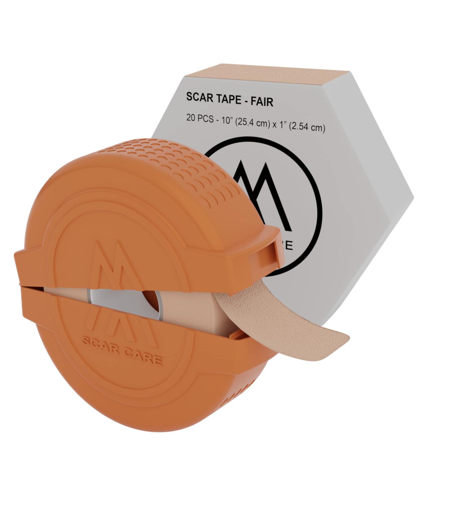 Motivo Scar Tape - 20 Strips | Water & Sweat Resistant, Latex-Free, Long-Lasting Adhesion | Ideal for Surgical Scars, C-Sections, Burns, Gender Affirming Surgery - Fair - Buy Online on GoSupps.com