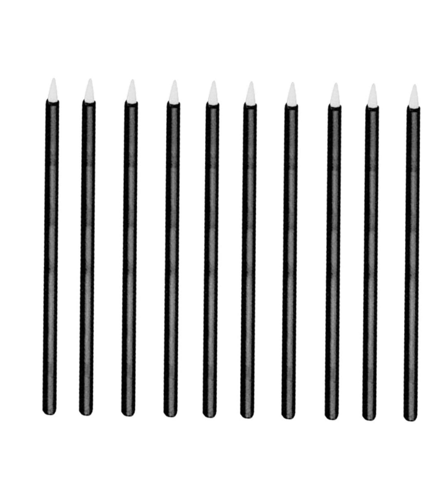 FOMIYES 100pcs Disposable Eyeliner Applicator Black Fiber Brush Practical Sticks Head Eye Makeup Stickblack - Buy Online on GoSupps.com