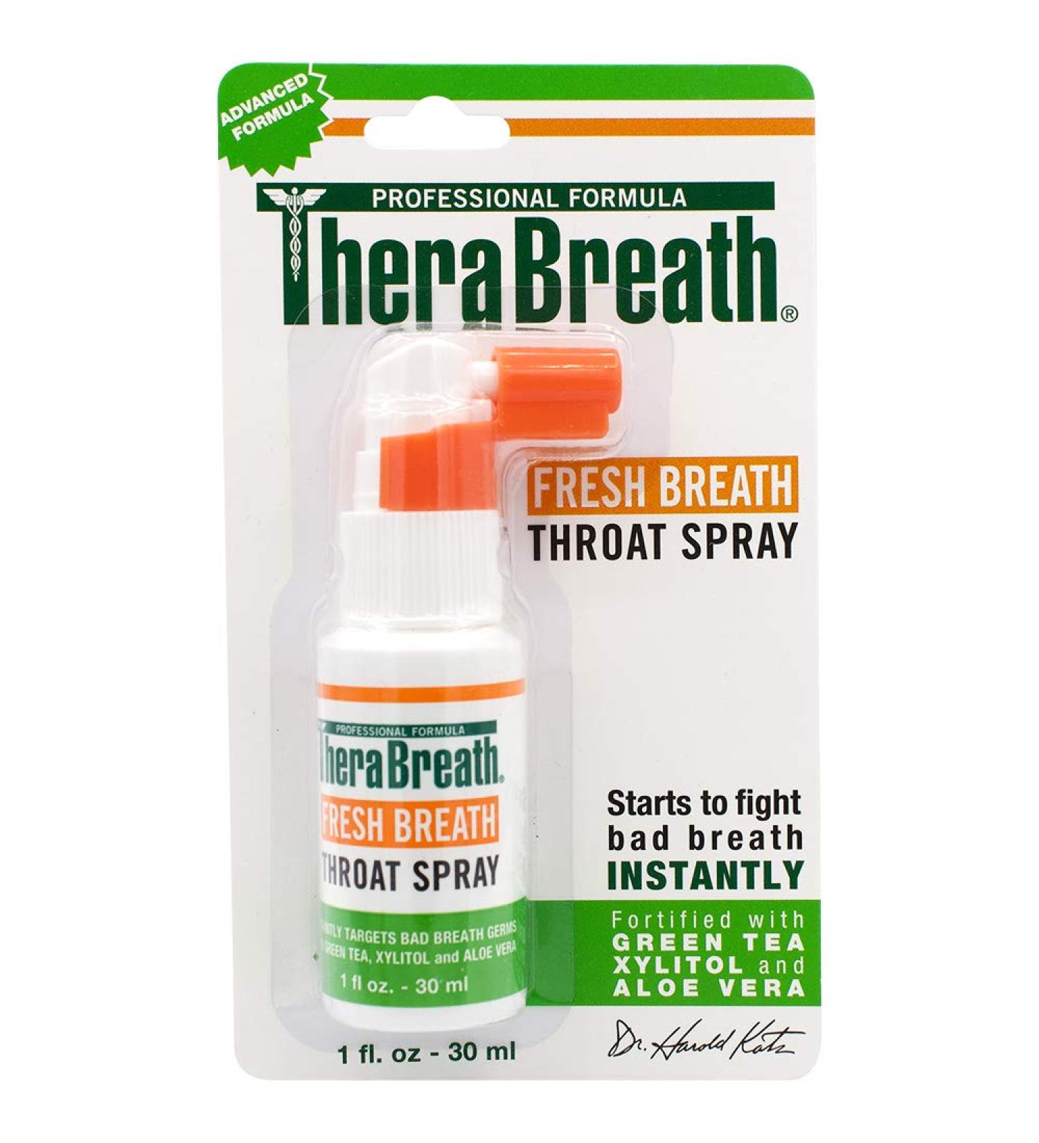 TheraBreath Fresh Breath Throat Spray - 1 fl oz (30 ml) for Instant Freshness - Buy Online on GoSupps.com