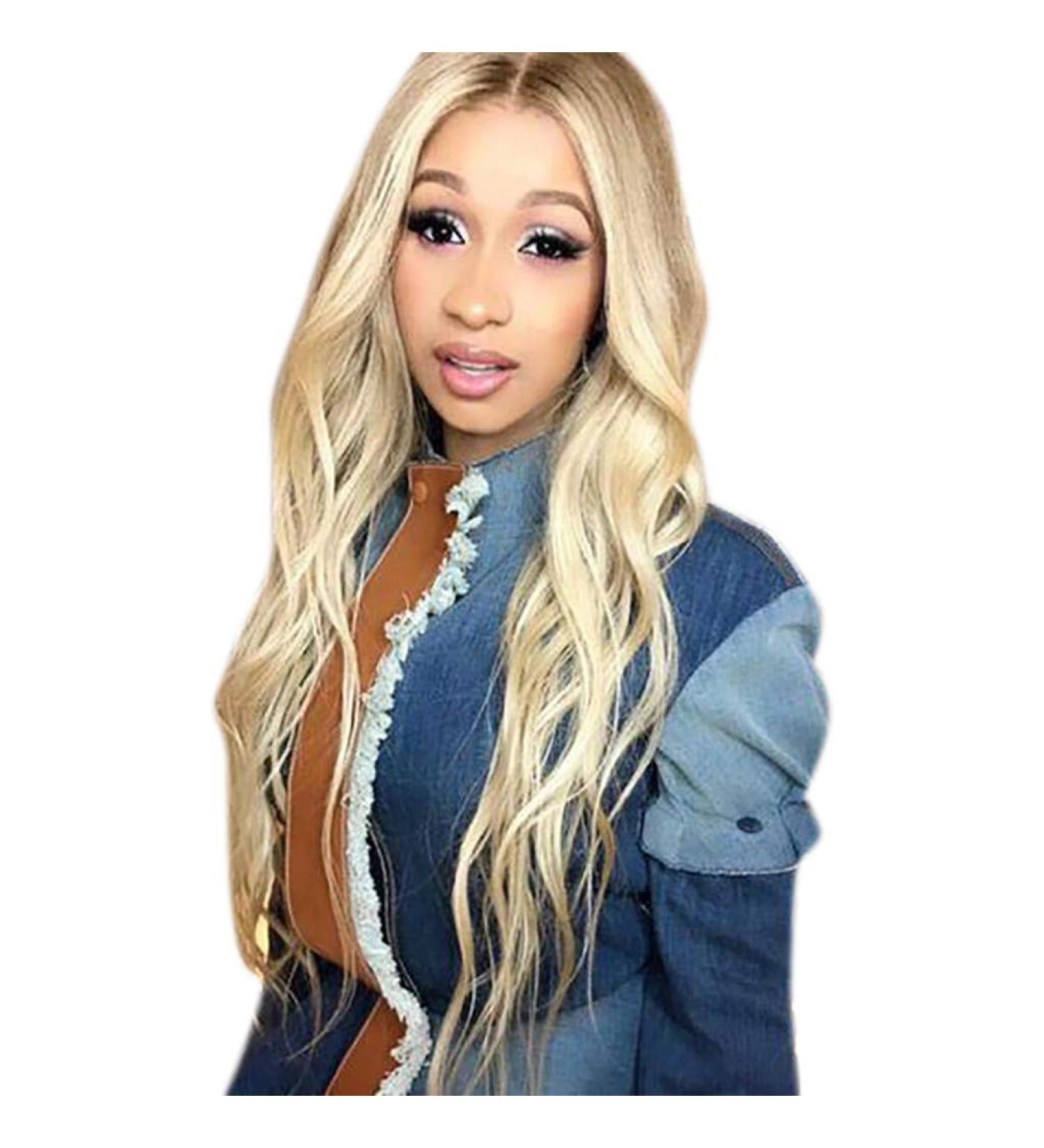 Buy Women's Long Blonde Curly Wig - Brazilian Synthetic Wavy Hair for Cosplay & Parties - Buy Online on GoSupps.com