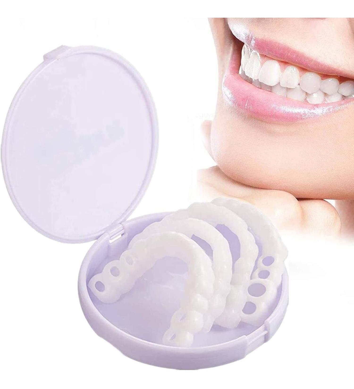 Mxrfactory Teeth Prosthesis Pebble Gel Snap-On Smile - Temporary Cosmetic Tooth Set for Men | 10 Pairs Removable Braces Cover & Repair - Buy Online on GoSupps.com