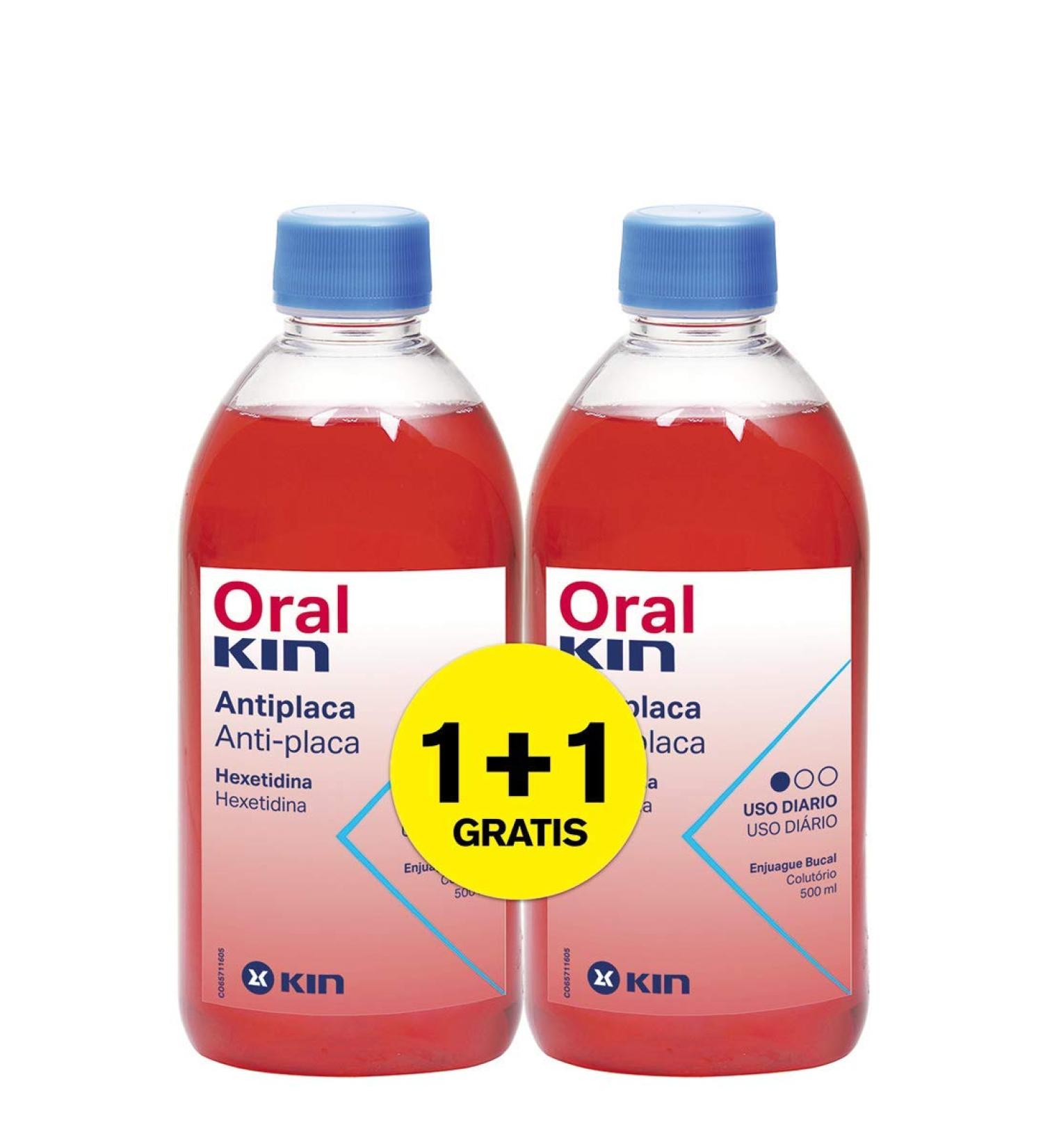 Oralkin 2-pack of 500ml mouthwash bottles