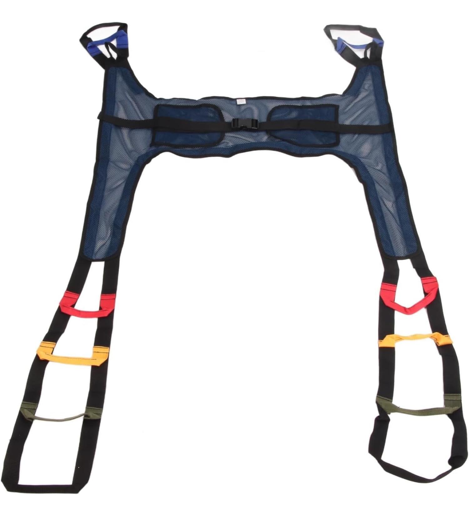 Patient Lift Sling Toileting Sling Padded Nylon Patient Lift Transfer Aid for Standing Walking Training Dark Blue Mesh H Shaped for Bariatric Nursing - Buy Online on GoSupps.com