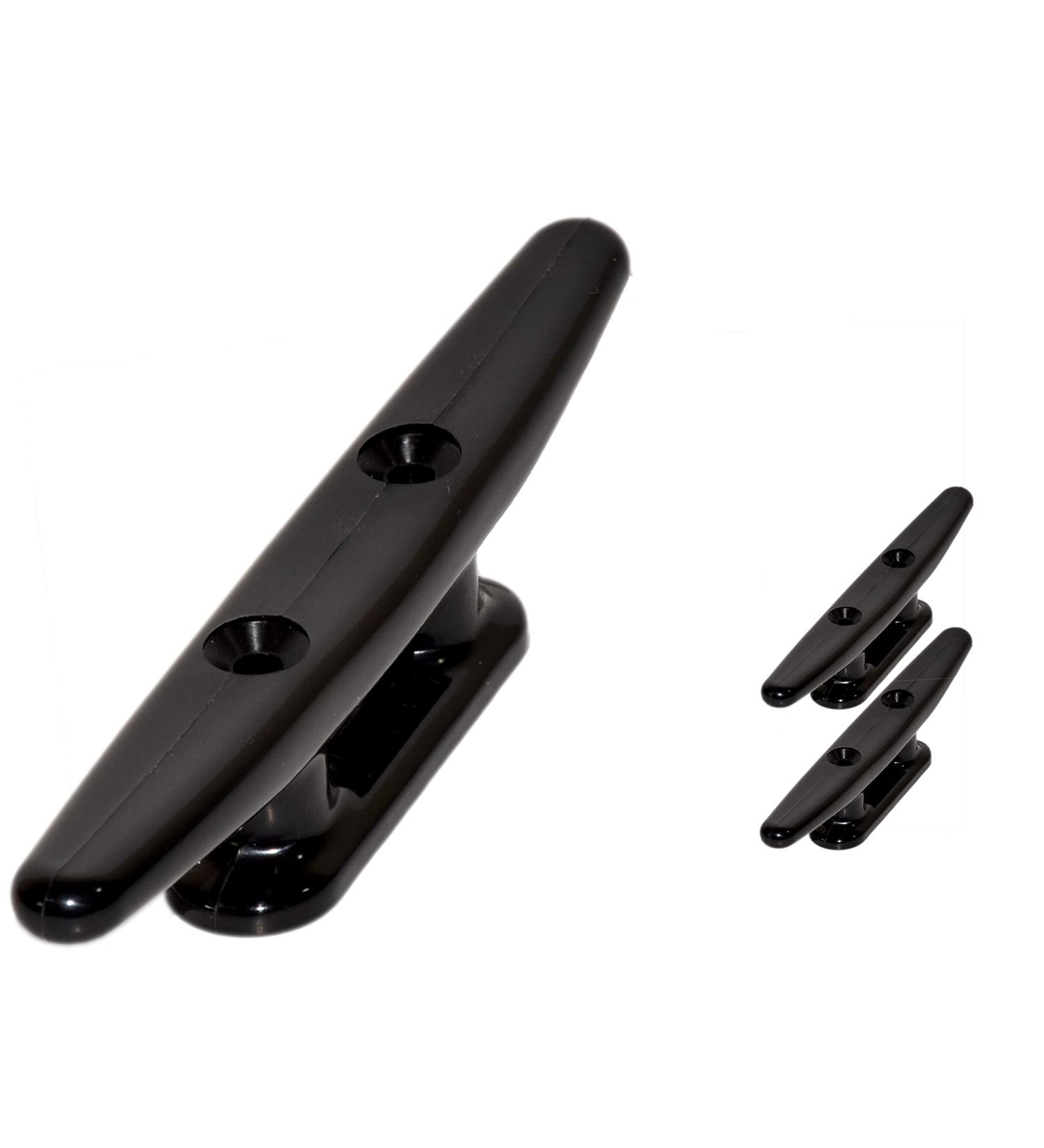 QPURO 4 Black Nylon Boat Cleat - 2-Pack for Kayak, PWC, Boat Dock - Marine Deck Tie - Nautical Decor - Buy Online on GoSupps.com