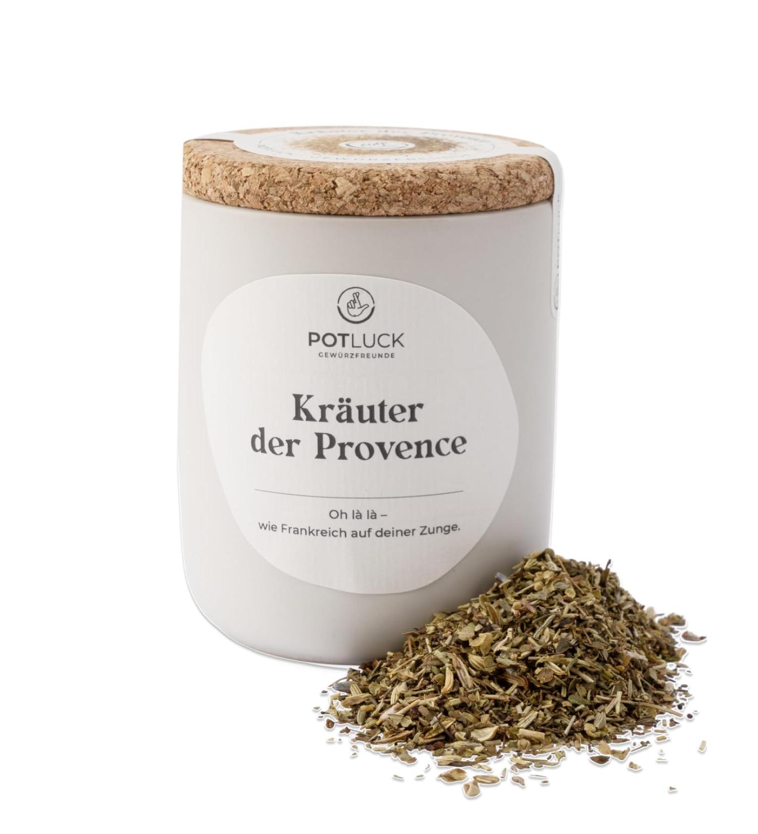 POTLUCK Herbs of Provence Spice Mix | 30g Vegan & Gluten-Free | Natural Ingredients in Ceramic Pot - International Shipping - Buy Online on GoSupps.com