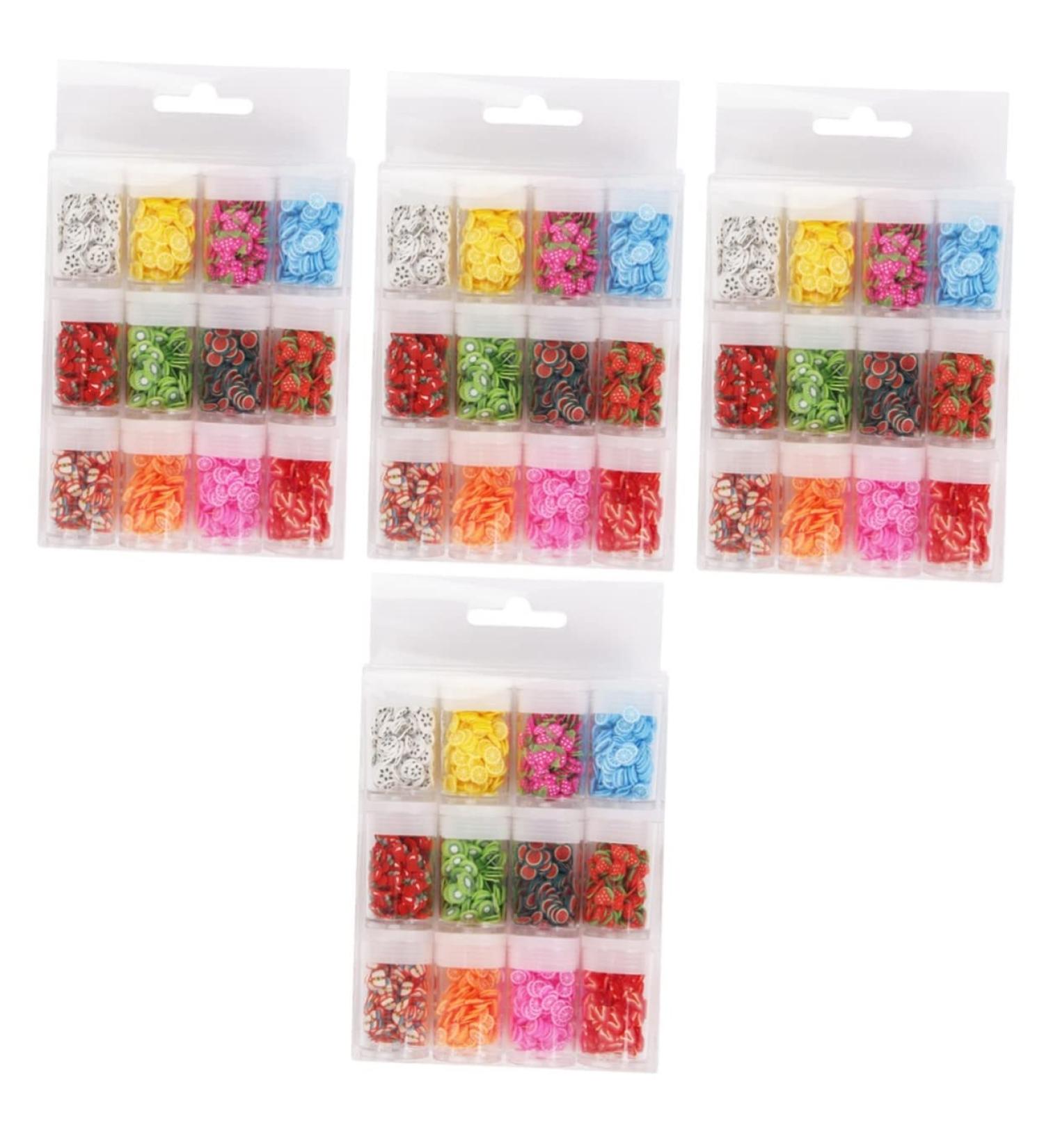 48 Boxes of 3D Polymer Nail Art Accessories - strawberry & fruit Dessert Pearls | Mini Ceramic Charms | Perfect for Nail Techs - 14.2x8.5cm | Multi-Color Set - Buy Online on GoSupps.com