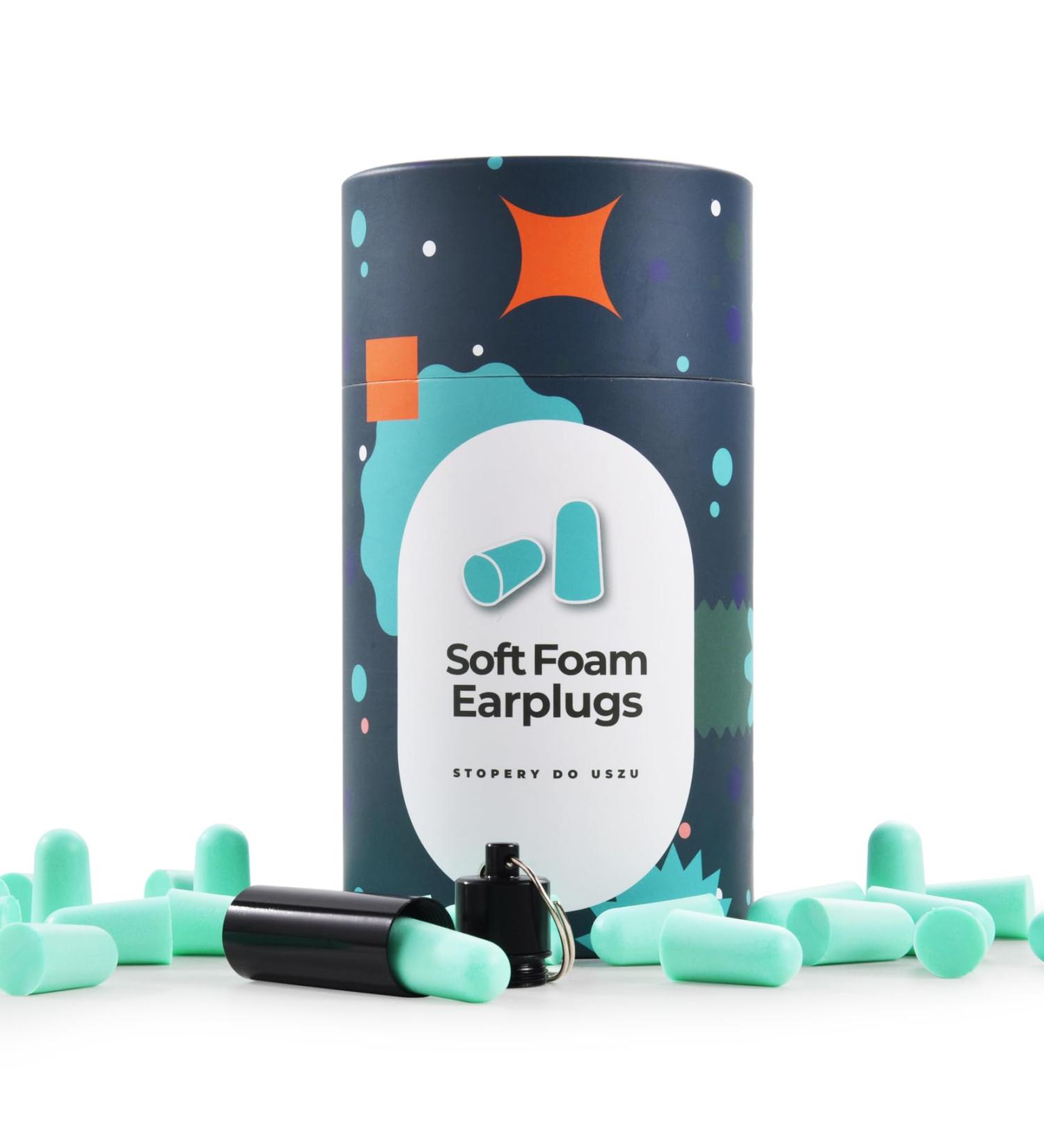 60 Pairs Hearing Protection Earplugs - Noise Reducing Foam Earplugs for Sleeping Concerts & Loud Noises - 38dB SNR Super Soft Mint Green - Buy Online on GoSupps.com