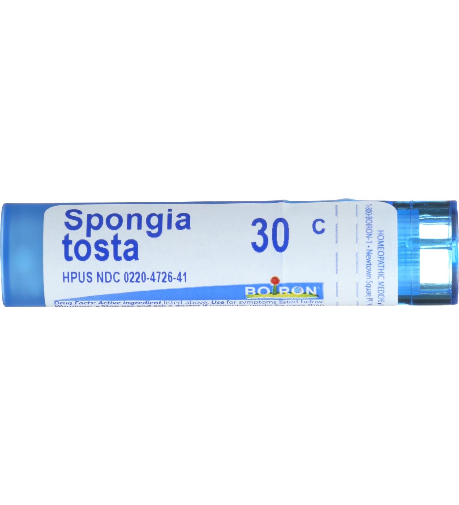 BOIRON Spongia Tosta 30 C - 80 CT | Buy Internationally | Homeopathic Remedy - Buy Online on GoSupps.com