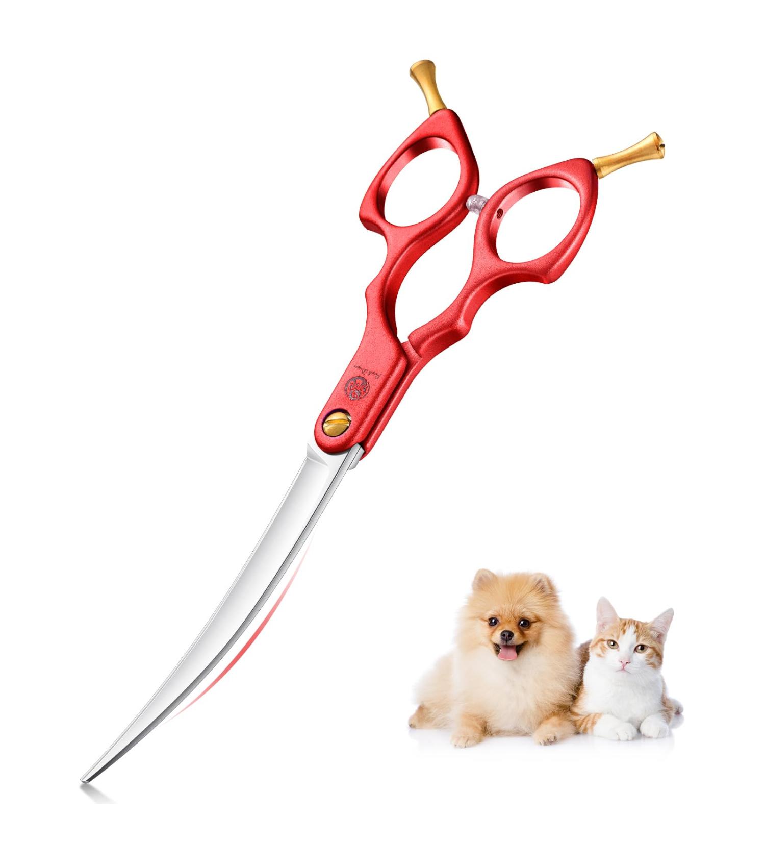 Purple Dragon 6.5 Dog & Cat Grooming Scissors - Ultra-Light Aluminum Handle JP 440C Steel Perfect for Professionals & Beginners - Buy Online on GoSupps.com