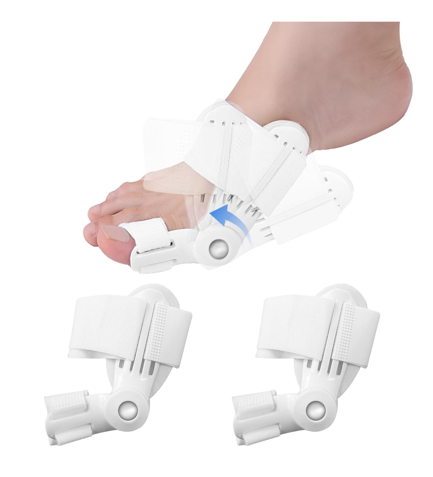 Meiegou Hallux Valgus Correction Rail - Adjustable Bunion Relief with Shock Absorber for Left/Right Foot - Buy Online on GoSupps.com