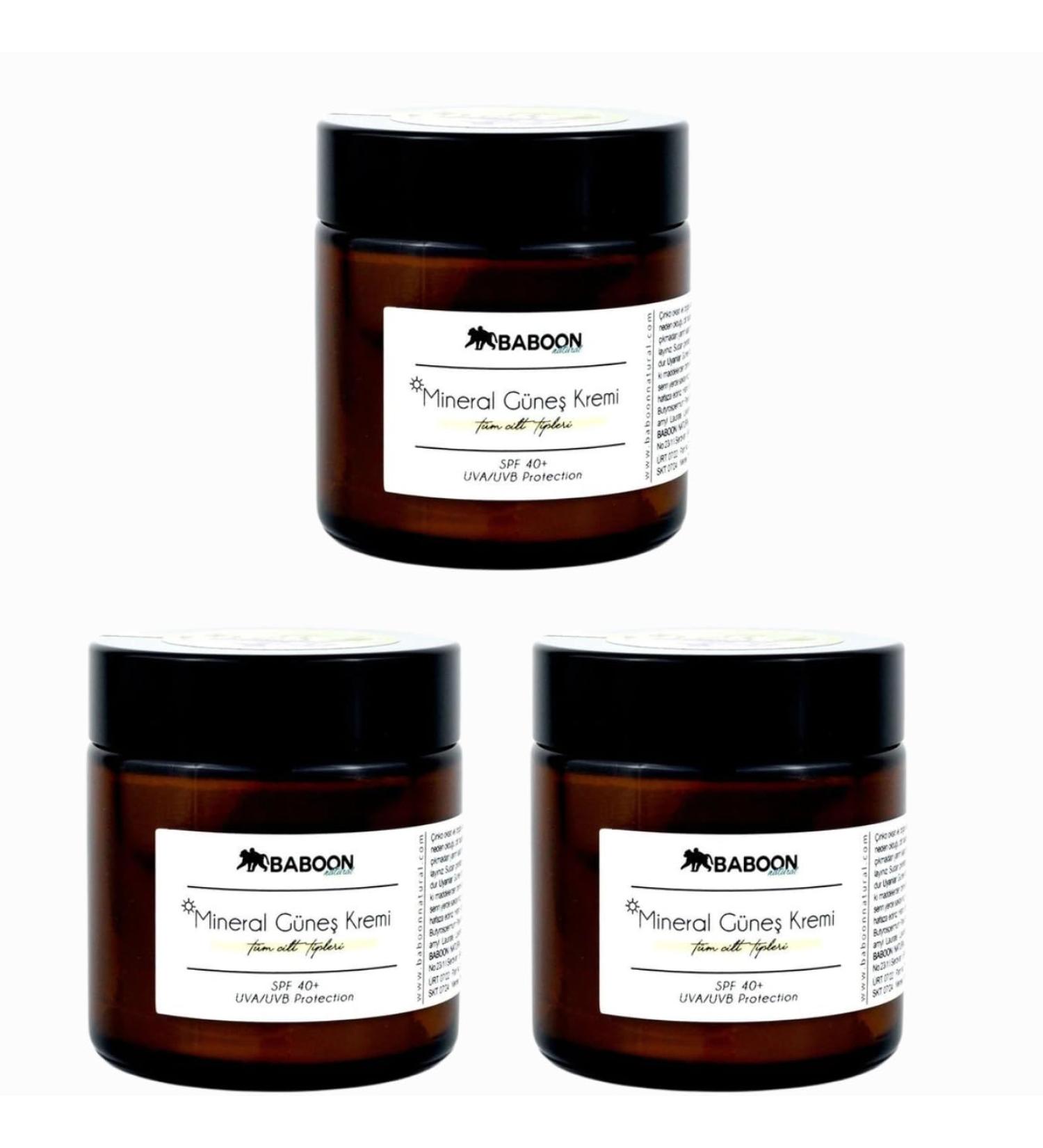 Natural Mineral Sunscreen Non Nano Zinc Oxide SPF 40+ 100 ml - Pack of 3 - Buy Online on GoSupps.com