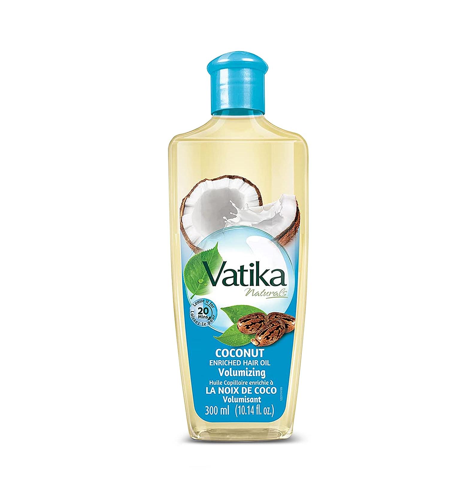 Dabur Vatika Naturals Enriched Coconut Hair Oil - Moisturizing and Strengthening Formula for Healthy Scalp and Silky Hair - Buy Online on GoSupps.com