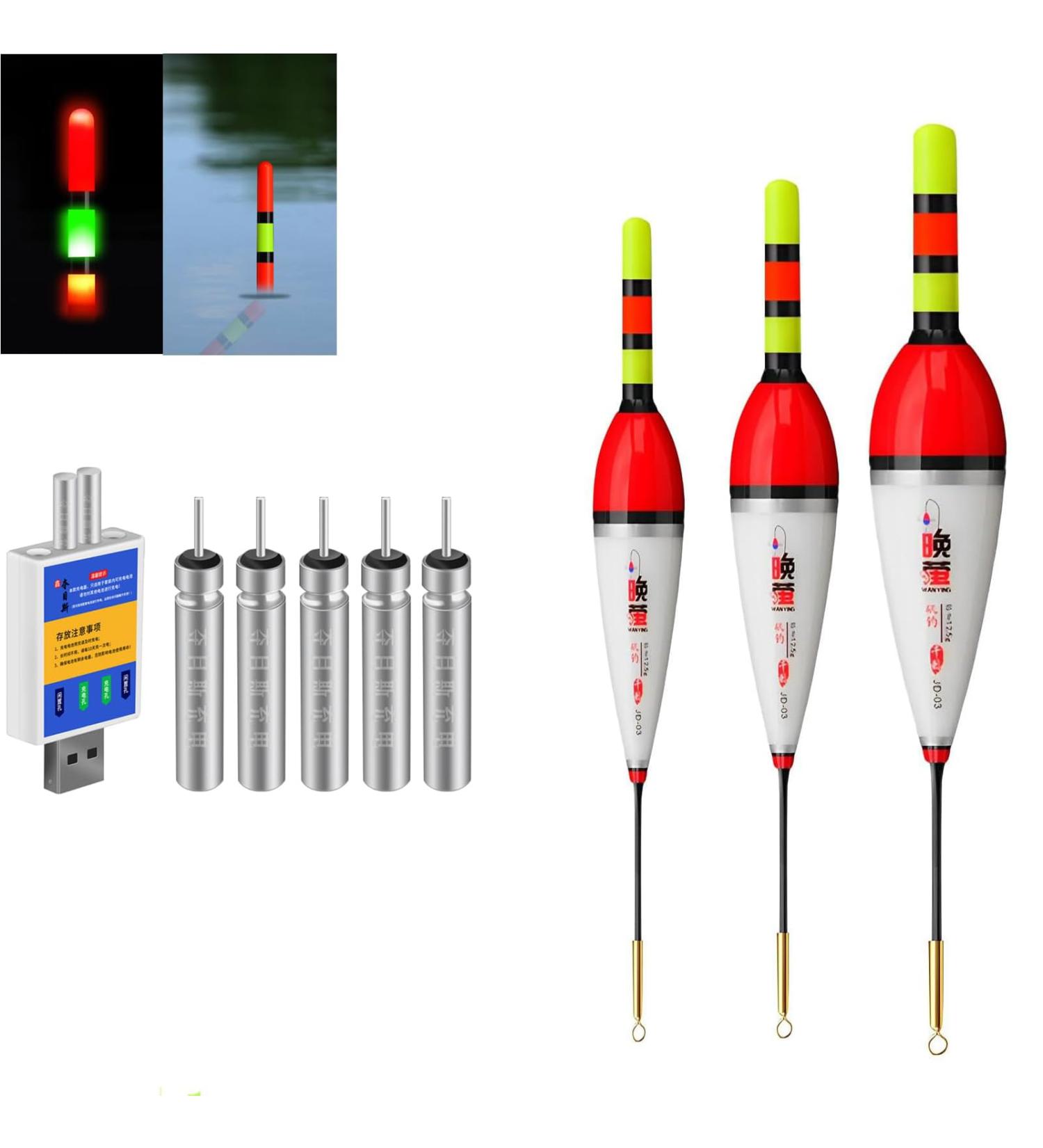 3-Piece LED Posing Fissen Set - 6G/8G/9G Smart Fishing Accessories with Gravity Sensing & Metal Base for Lake River & Pond Fishing - Buy Online on GoSupps.com