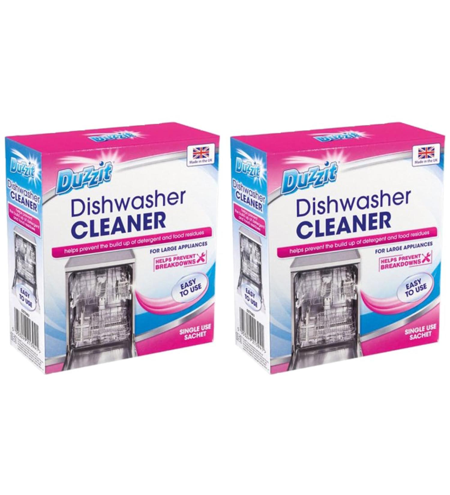 2 x 75g Dishwasher Cleaner Limescale Detergent Cleaning Powder Household Large Appliances