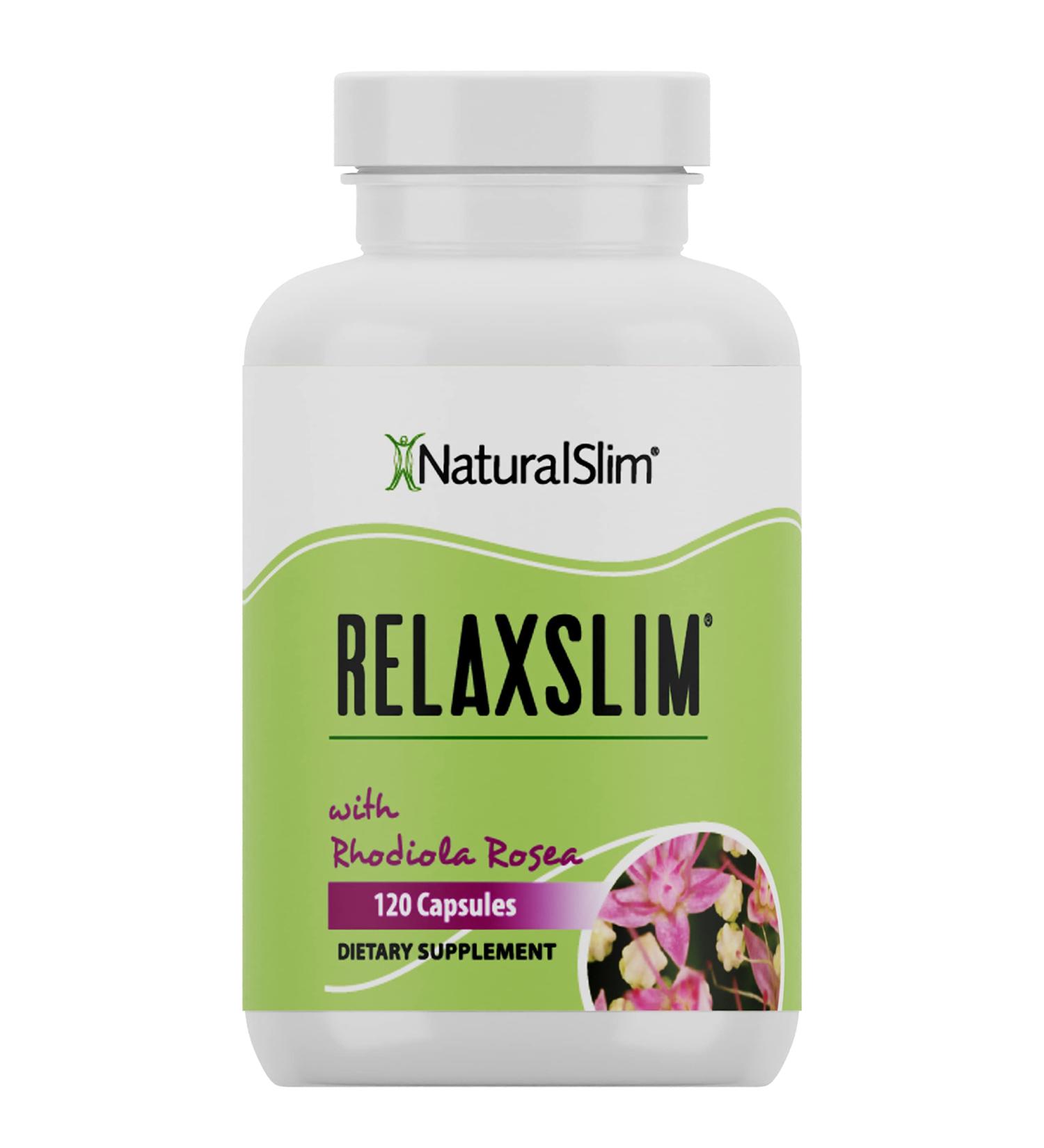 Naturalslim Relaxslim: Metabolism & Appetite Control + Stress & Fat Support - Adaptogen Supplements with Rhodiola Rosea & Ashwagandha - 120 Capsules - Buy Online on GoSupps.com