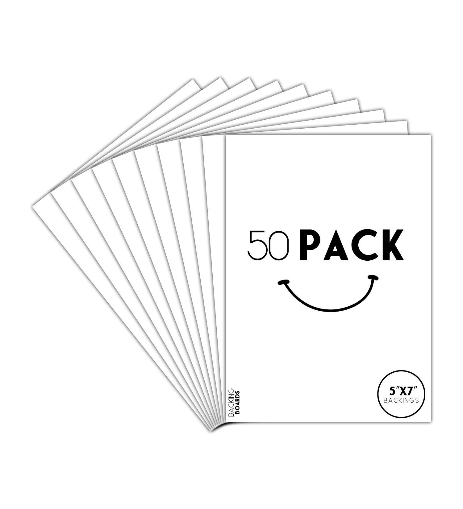 Golden State Art  5x7 Backing Board Only - for Art  Photos  Print - 4-Ply - 50 Single Backing Boards (50 Pack) 5x7 50 Pack - Buy Online on GoSupps.com