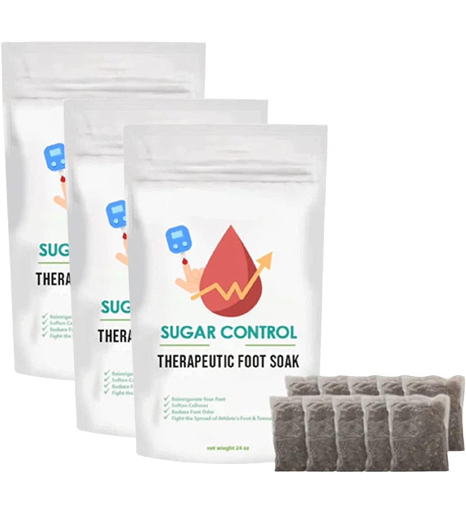 Healthify Sugar Control Therapeutic Foot Soak Sugar Control Therapeutic Foot Soak Bag Natural Therapeutic Foot Soak bag Blood Sugar Control Therapeutic Foot Soak (3 Pack) - Buy Online on GoSupps.com
