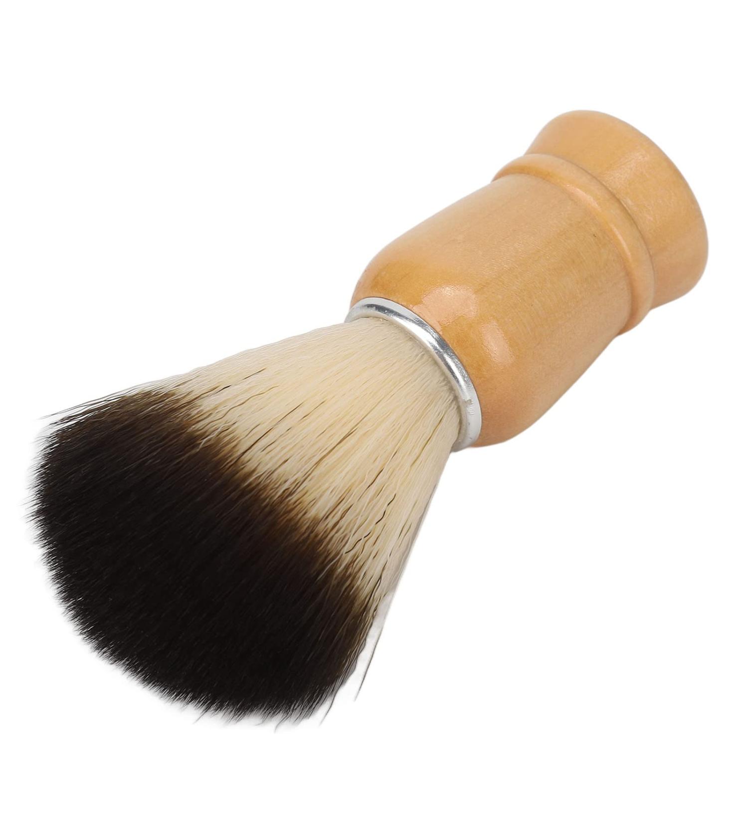 Handmade Shaving Brush for Men - Wooden Handle Beard Design Fast Foam & Care Tool - Buy Online on GoSupps.com