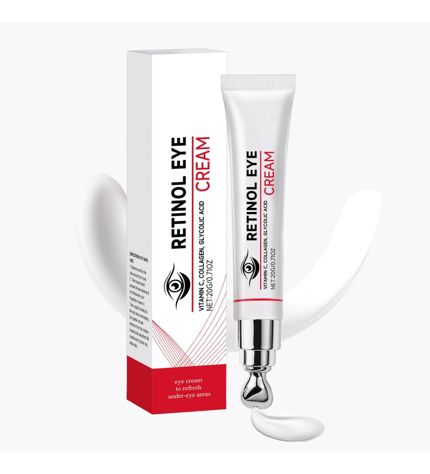 Retinol Eye Cream - Eye Tightening Cream to Reduce Under Eye Bags & Dark Circles Hydrating Anti-Aging Eye Treatment for Wrinkles and Fine Lines 0.71 OZ - Buy Online on GoSupps.com