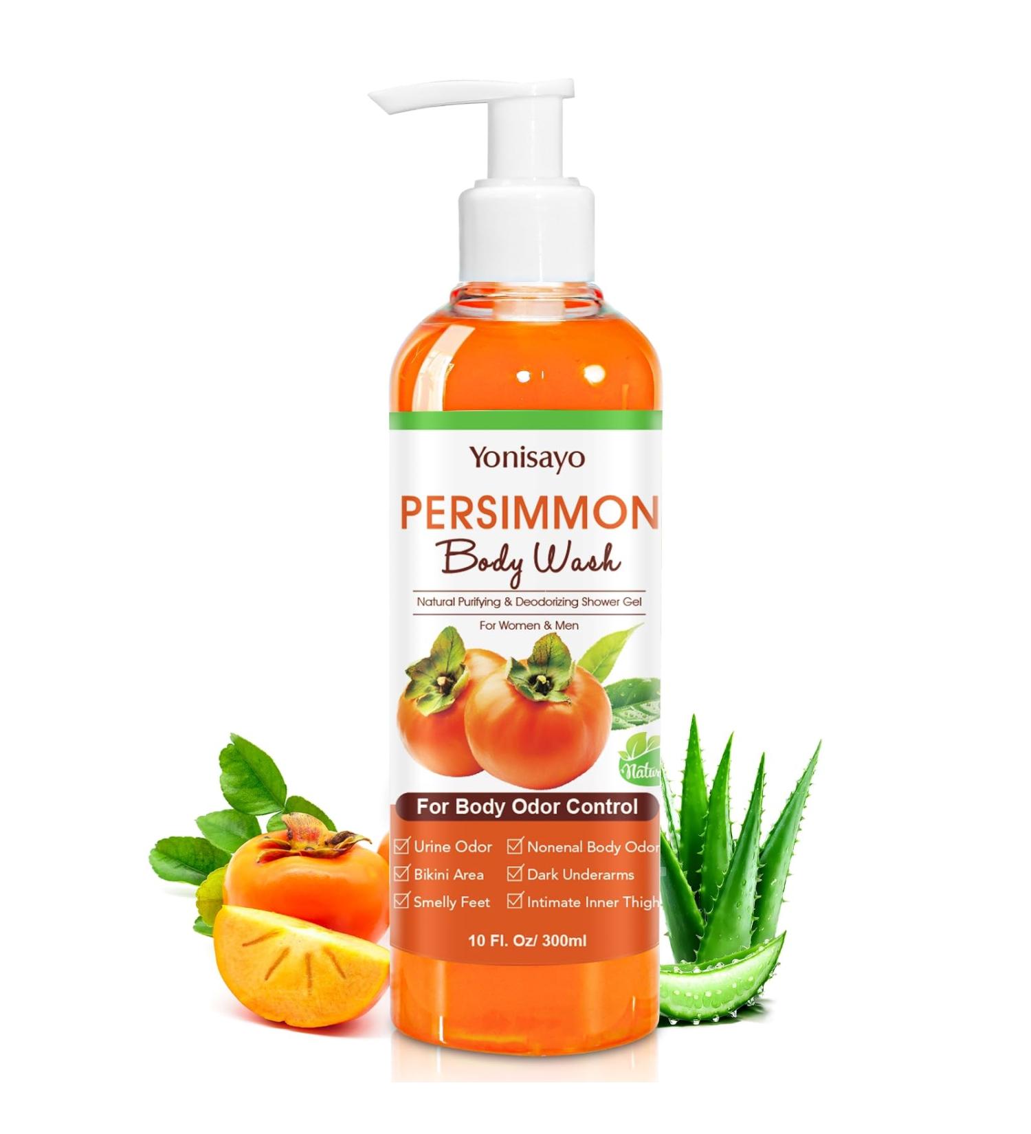 yonisayo Persimmon Body Wash for Old People Smell Deodorant Natural Bar Soap for Smelly Feet Strong Odor Remove - Buy Online on GoSupps.com
