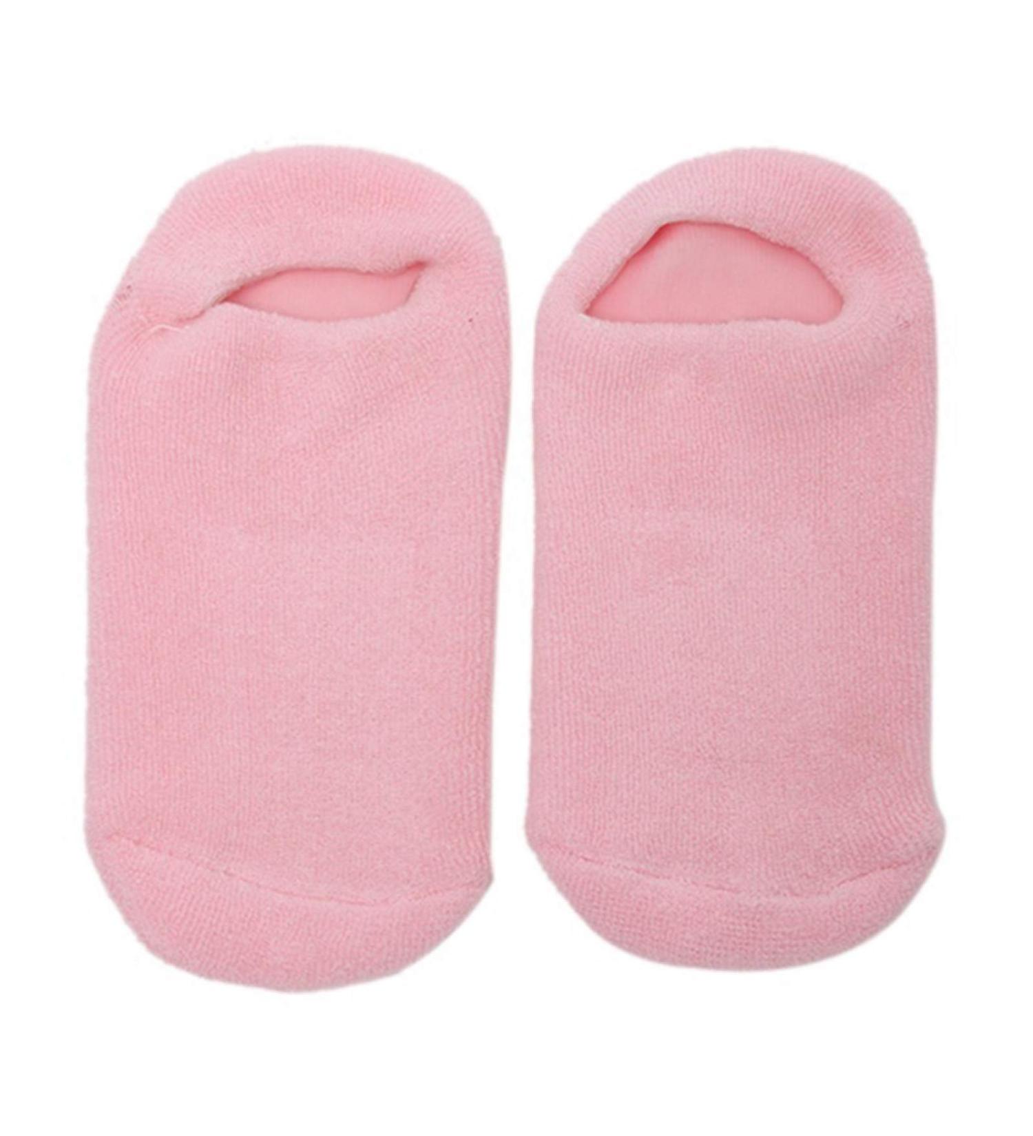 Moisturizing Gel Socks for Pedicure - Softens Feet & Relieves Pain - Unisex Pink - Buy Online on GoSupps.com