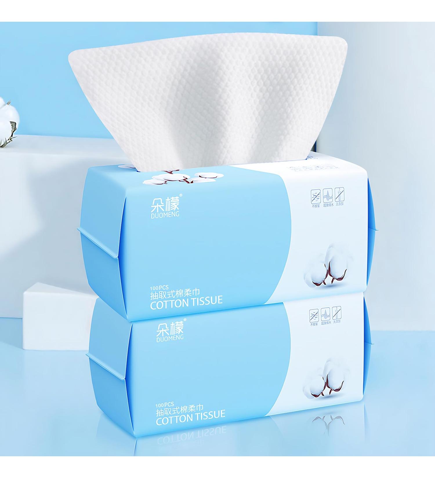 200 Pack Pure Cotton Drying Towels for Sensitive Skin - Baby & Makeup Towels - Ideal for Family Trips & Outdoor Skin Care - 2 Pack (100 Pieces Each) - Buy Online on GoSupps.com