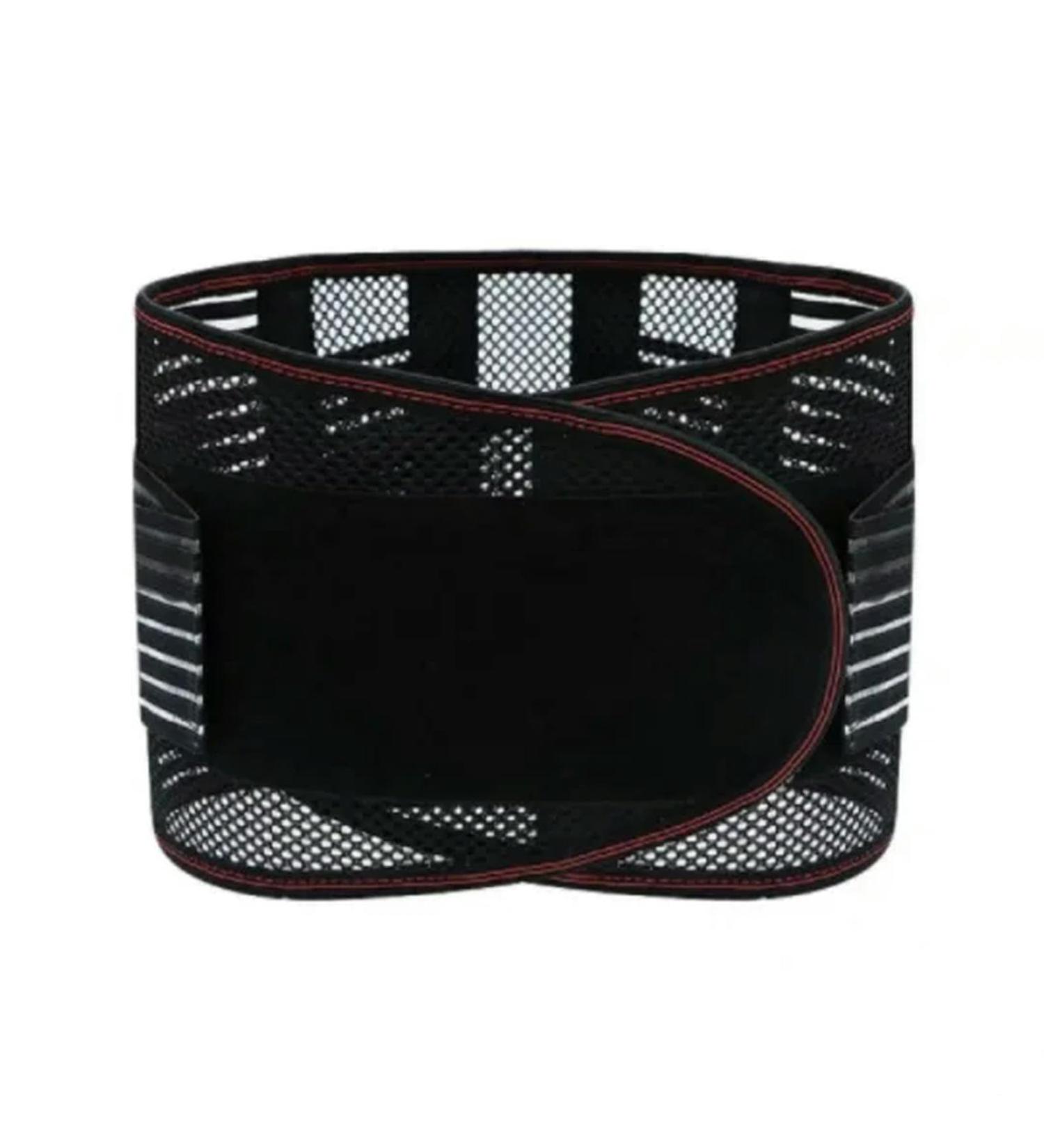 Adjustable Waist Trainer Belt Unisex Lower Back Brace Spine Support Waist Belt Orthopedic black S - Buy Online on GoSupps.com