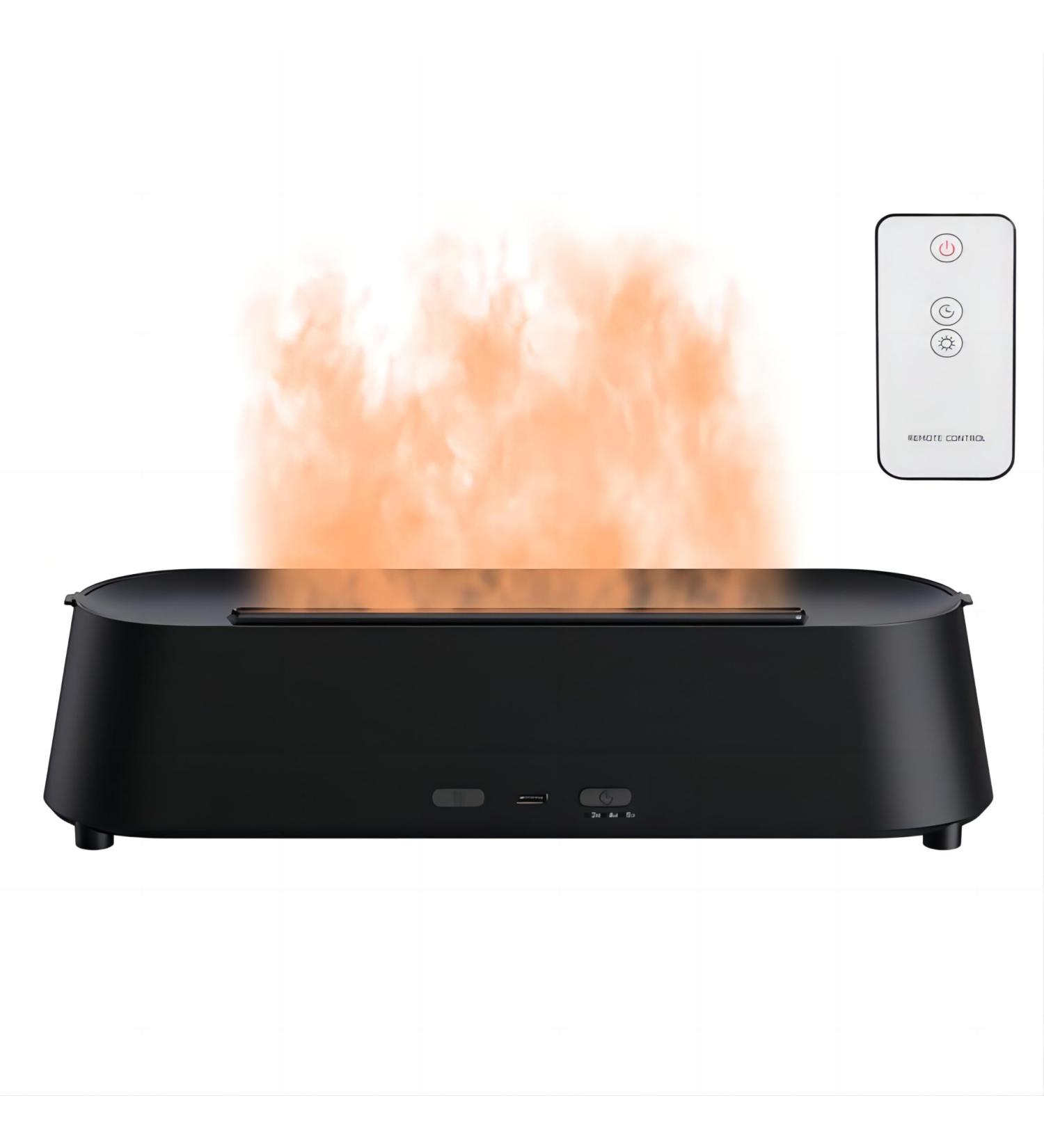 Flames Aromatherapy Diffuser - 200ml Fragrance Oil Humidifier with Remote Control 7 Color LED Lights & Auto Shut-Off - Buy Online on GoSupps.com