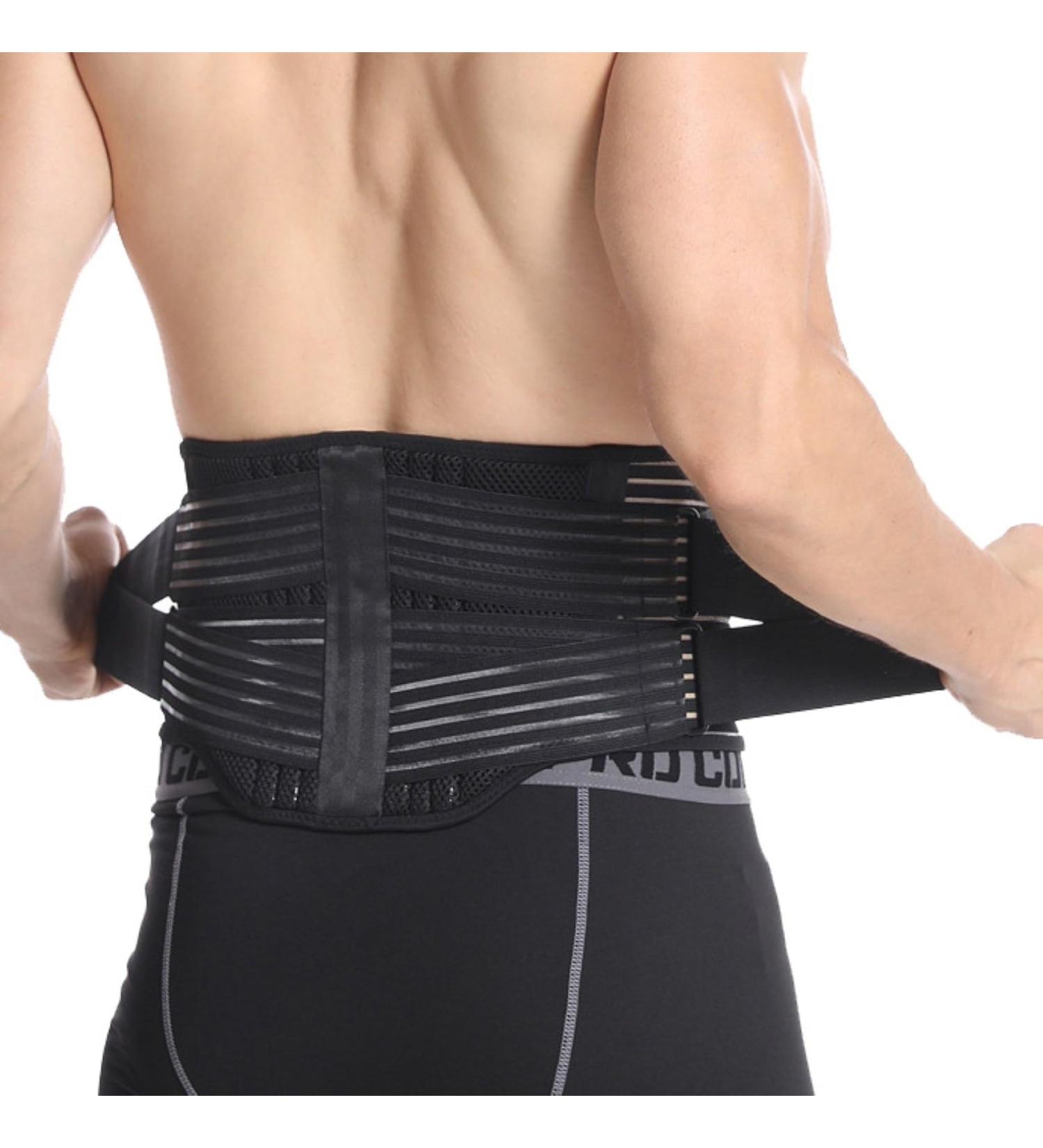Air Mesh Back Support Belt for Men & Women | Lower Back Pain Relief & Anti-Skid Lumbar Support for Sciatica & Scoliosis | Black Size L (Waist: 39.7-51.1 Inch - Buy Online on GoSupps.com