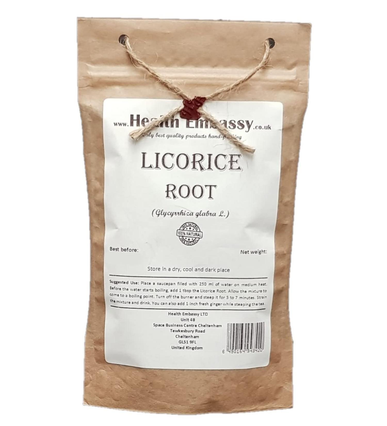  HEALTH EMBASSY Health Embassy Licorice Root Herbal Tea | Glycyrrhiza Glabra L | Licorice Root Tea 50g - Buy Online on GoSupps.com