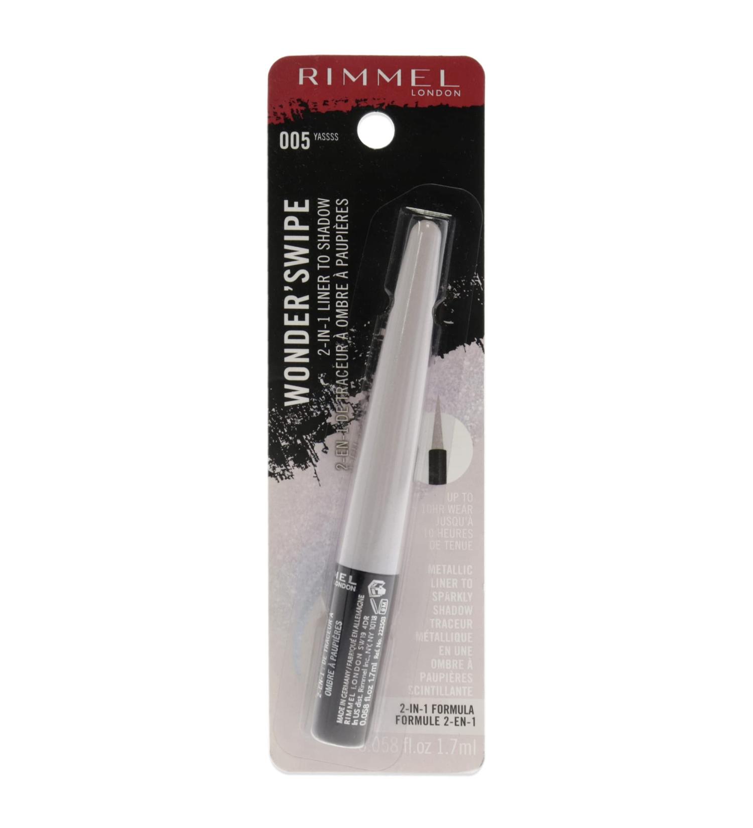 Rimmel London Wonder Swipe 2-in-1 Liner to Shadow - 005 Yasss Eyeliner 0.06 oz - Long-lasting and Versatile Eyeliner for Women - Buy Online on GoSupps.com