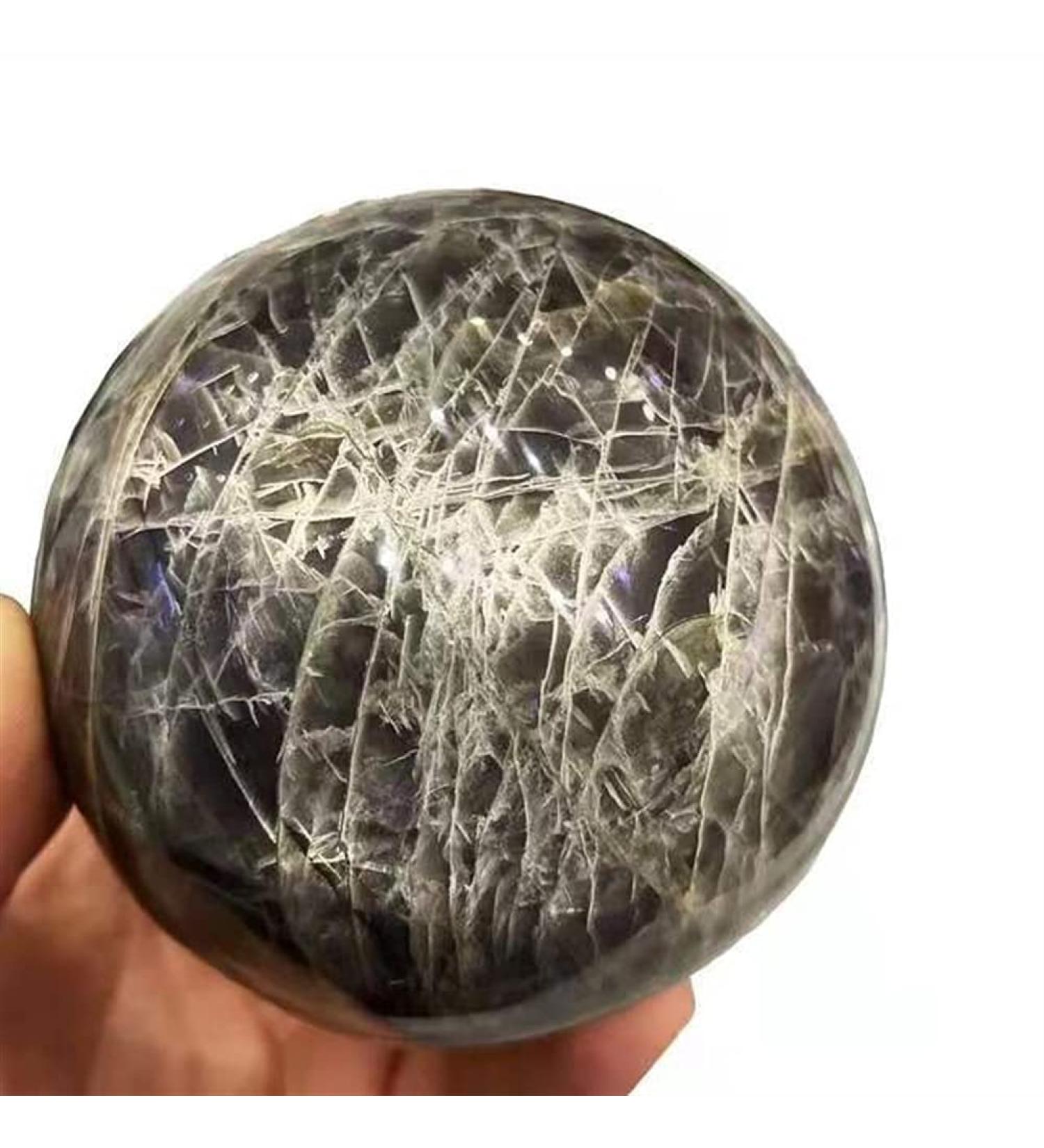 for 1pc 60mm-65mm Polished Natural Quartz Moonstone Sphere Crystal Stone Mineral Specimen