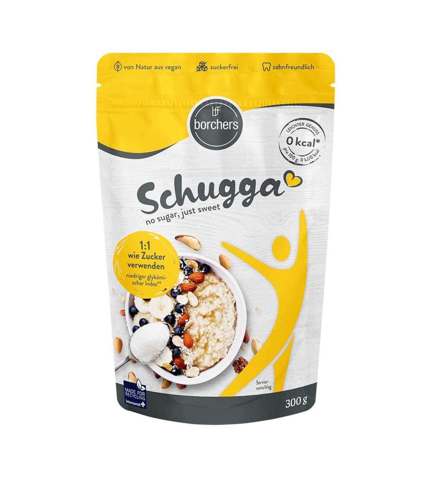 Borchers Schugga 300g - No Sugar Sweetener | Erythritol & Sucralose | Crystalline Sugar Alternative | Shop Internationally - Buy Online on GoSupps.com