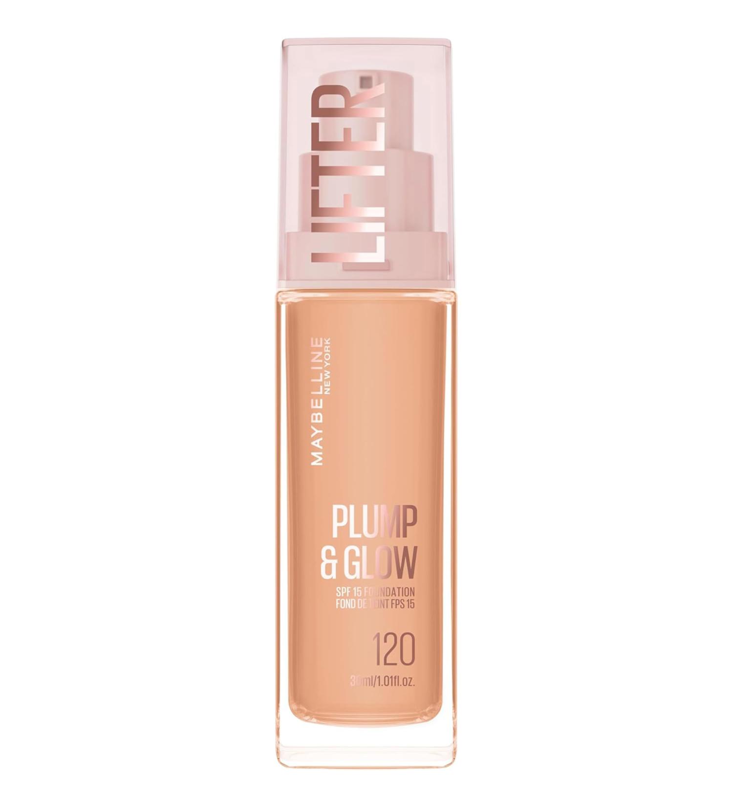 Maybelline New York Lifter Plump & Glow - Fond de Teint - Repulpe et Illumine Instantan ment - Fini Uniforme Lift et Radieux - Teinte : 120-30 ml - Buy Online on GoSupps.com