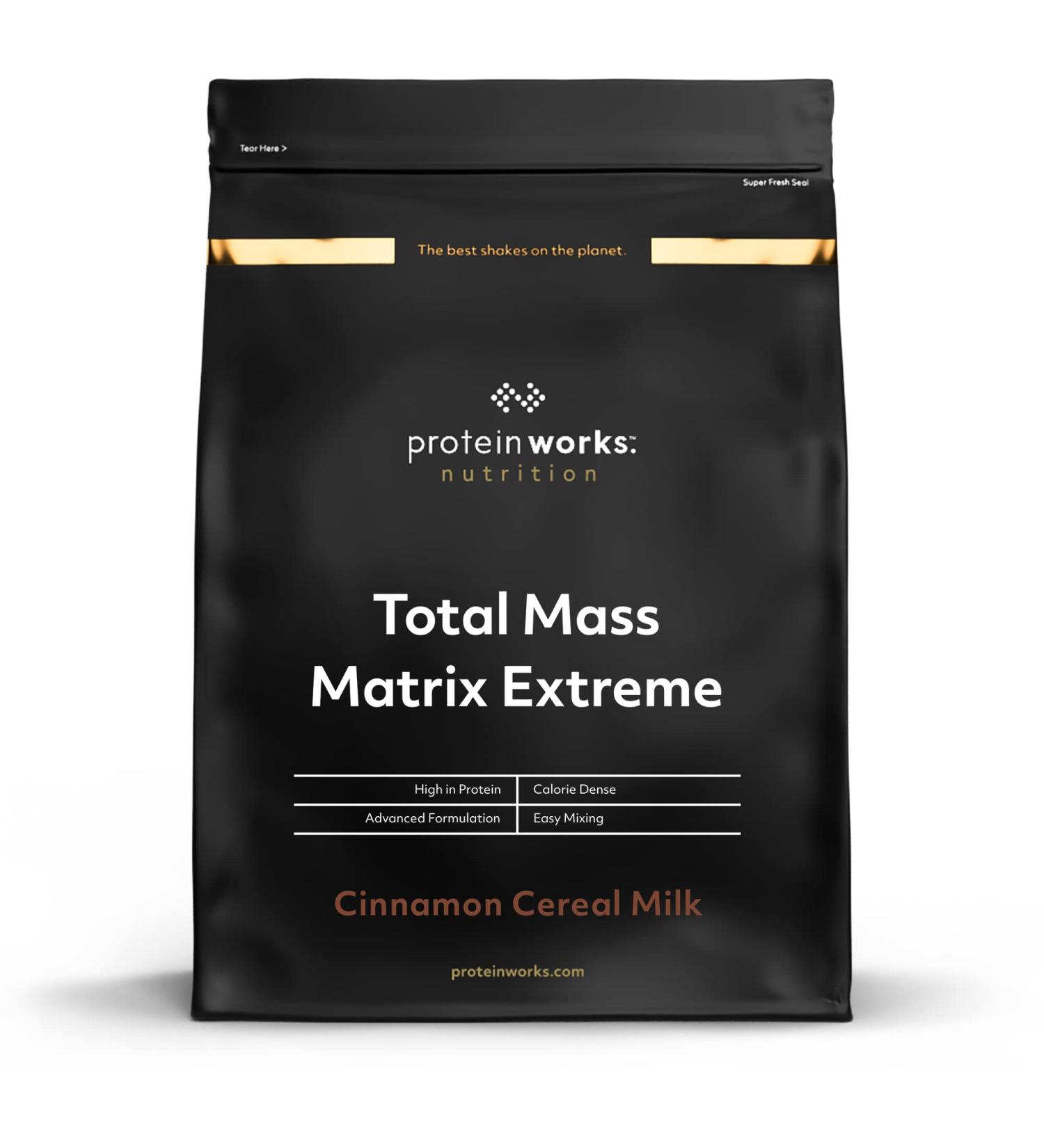 THE PROTEIN WORKS Total Mass Matrix Extreme Protein Powder Cereal Milk Cinnamon 1.3 kg - Buy Online on GoSupps.com