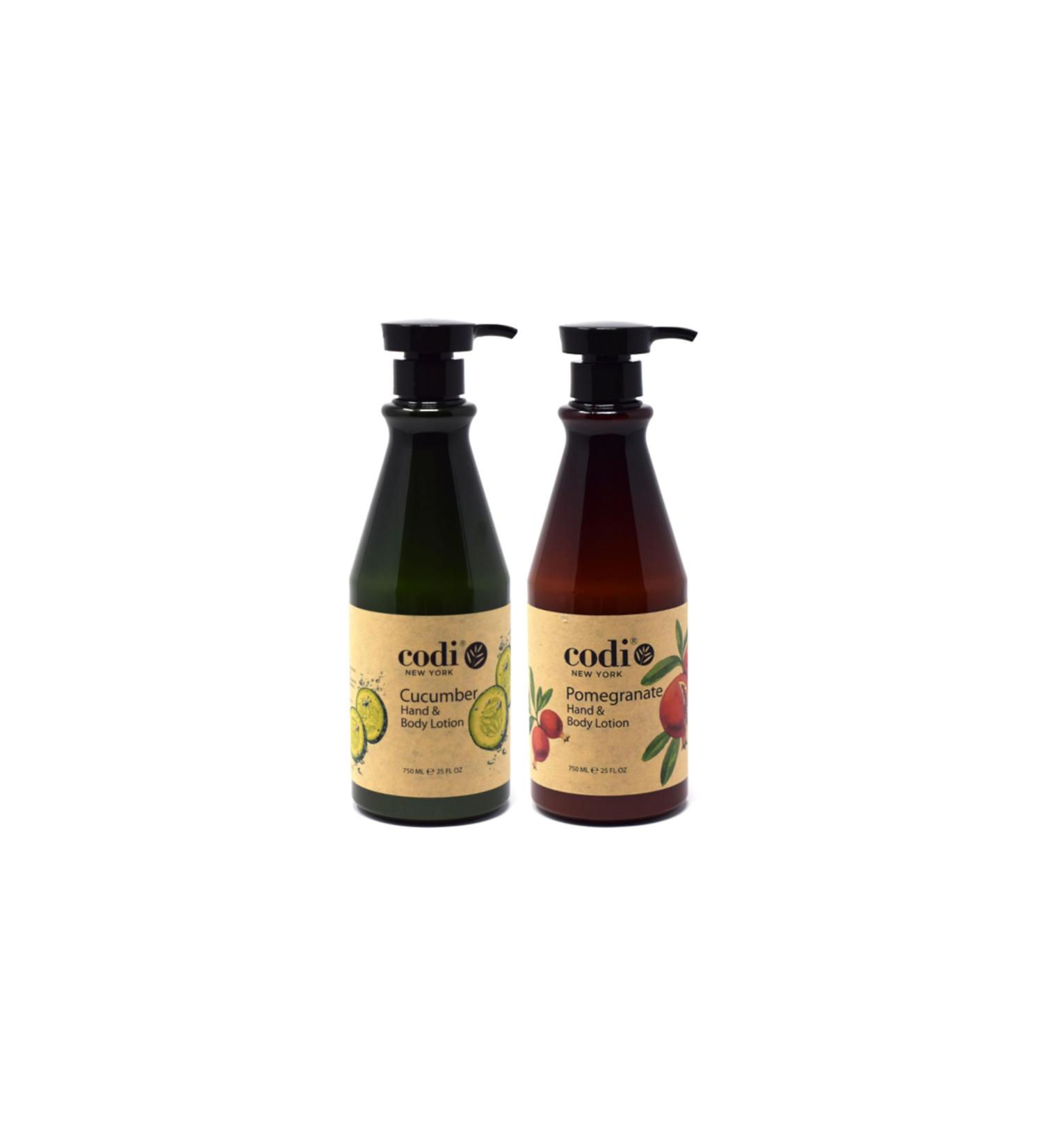 CodiNCodi Hand & Body Lotion Cucumber & Pomegranate 750 ml (25 Fl Oz 1 each) Professional Size Moisturizer with Natural Extracts Hydrating Non-Greasy Formula for All Skin Types